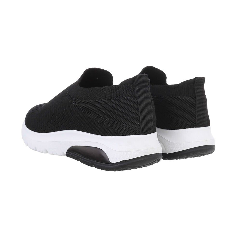 Coolwalk Herren Low-Top Freizeit Sneaker Flach Sneakers in Schwarz – Bild 3 von 4