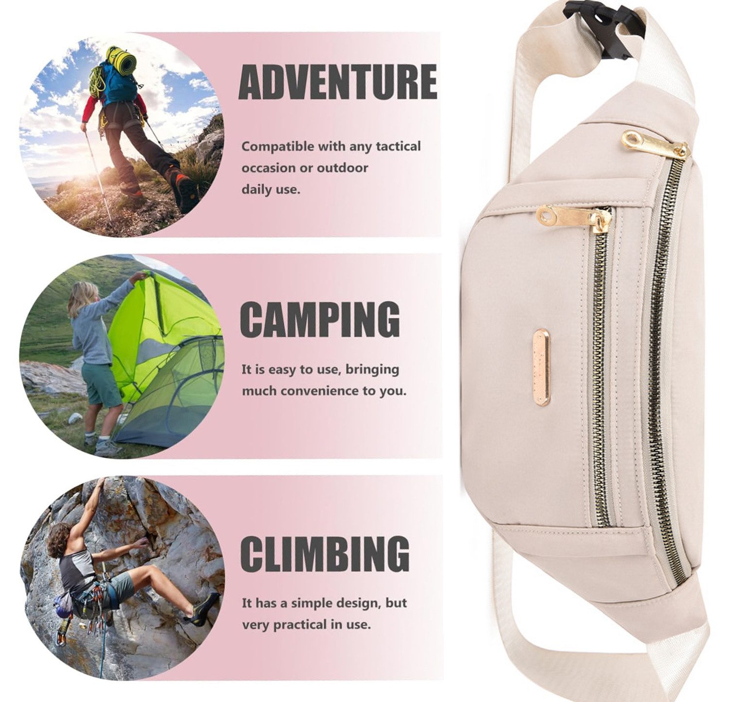 ZEUOPQ Gürteltasche Damen Gürteltasche Multifunktionstasche Crossbody günstig online kaufen