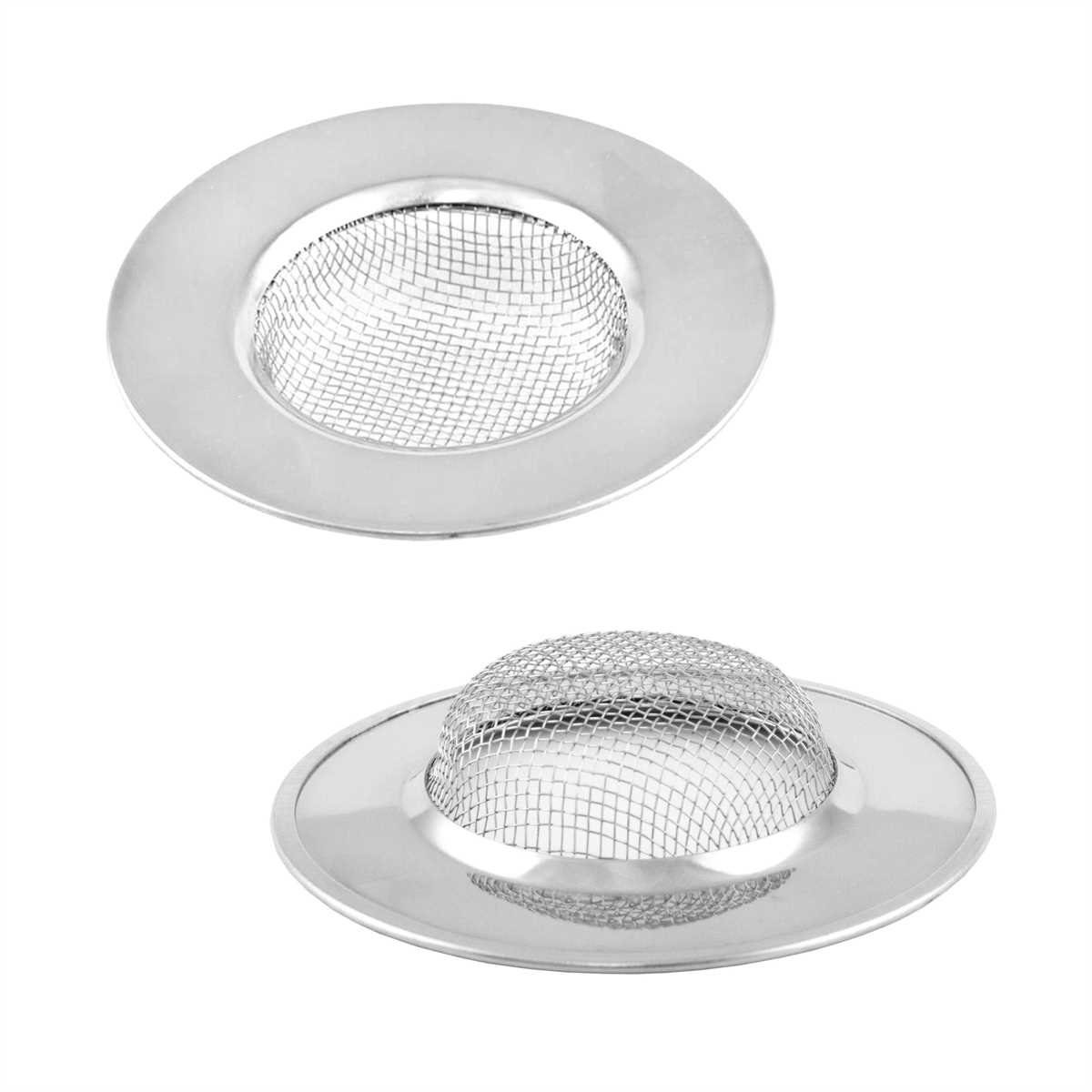 Lantelme Abflusssieb 2 Stück Set Edelstahl für Küche Spülbecken Dusche Badewanne Sieb, Edelstahl, (Feinmaschig), Haarfangsieb, Schmutzsieb, Siebdurchmesser 4,2cm, Siebtiefe 1,6cm