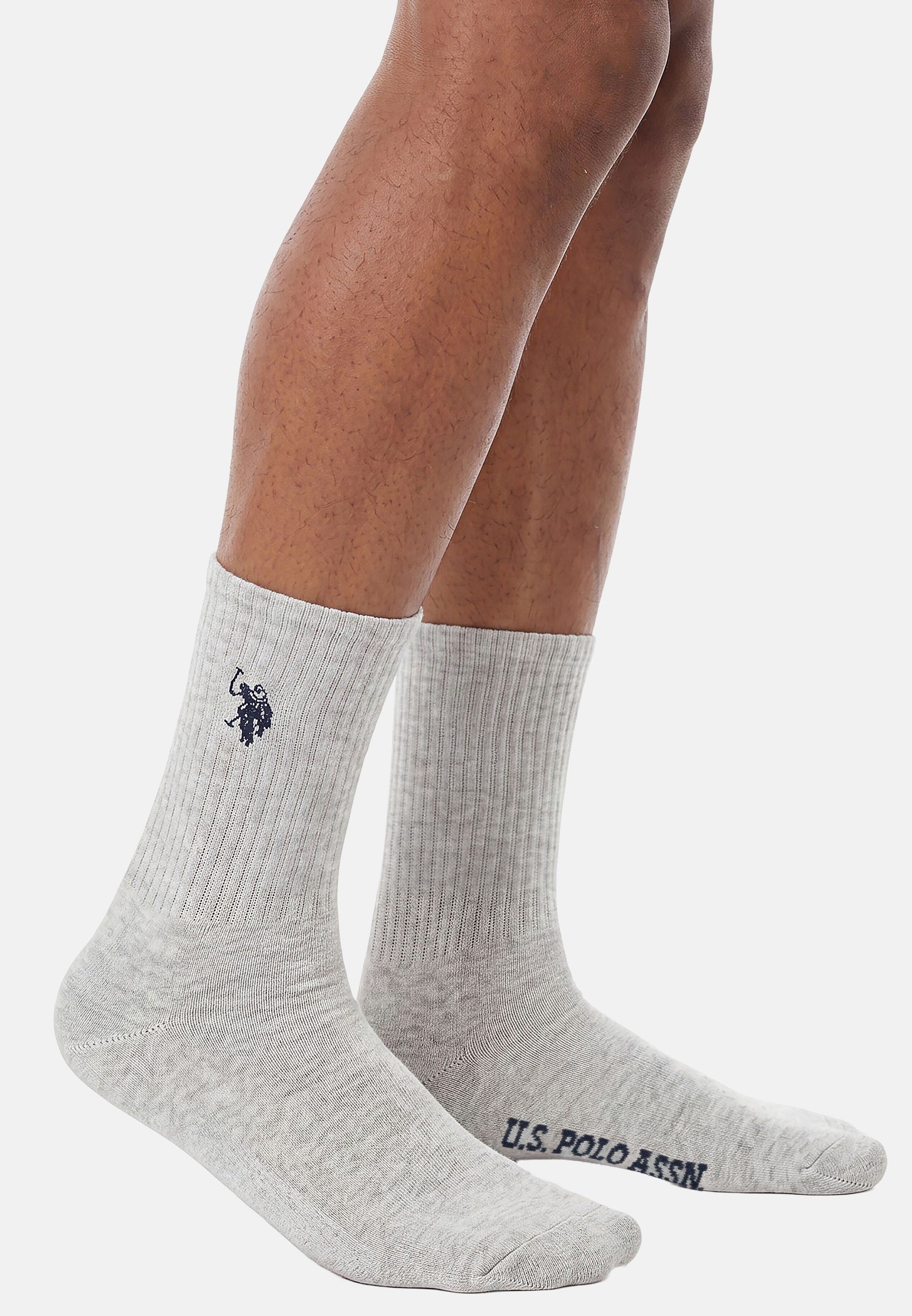 U.S. Polo Assn. Tennissocken USRydr – Herren 6er Pack mit Logo-Stickerei Weicher Materialmix, gerippte Struktur und hoher Tragekomfort