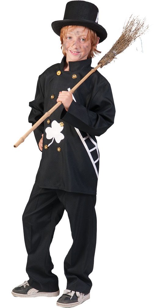 Karneval-Klamotten Kostüm Schornsteinfeger Kinder Kaminkehrer, Klassisches Kinderkostüm Märchenkostüm Karneval Fasching