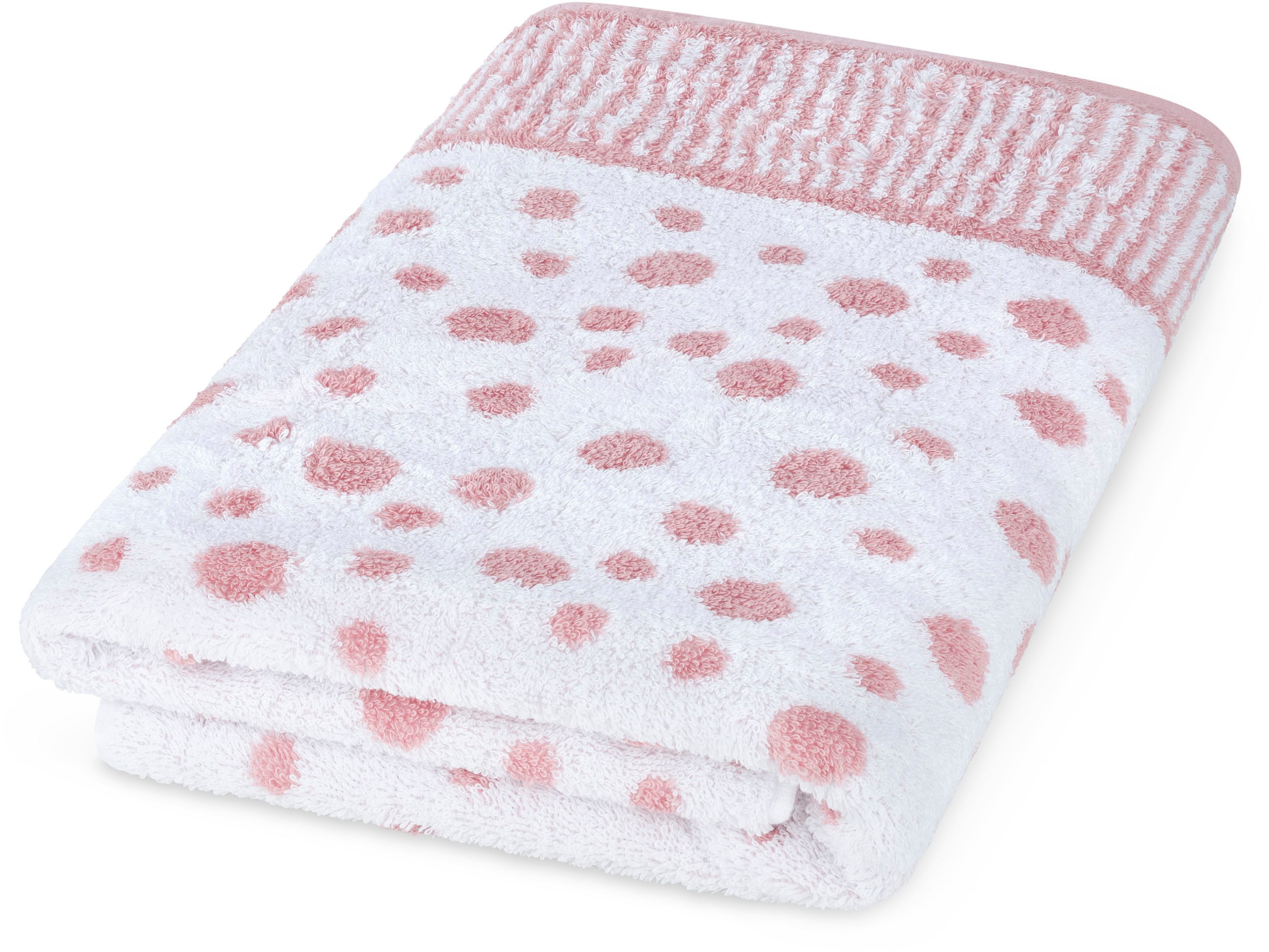 ROSS Duschtuch Punkte, allover, Frottier (Packung, 1-St), aus feinster Baumwolle