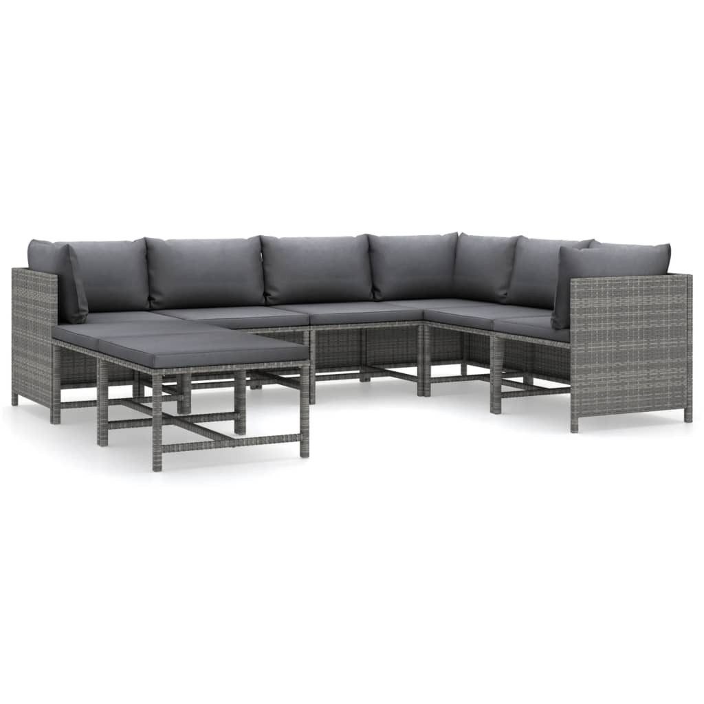 vidaXL Gartenlounge-Set 8-tlg. Garten-Lounge-Set mit Kissen günstig online kaufen