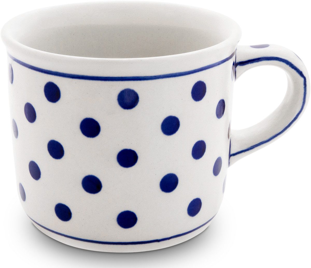 Bunzlauer Keramik Becher Bunzlauer Keramik 400 ml Kaffeepott Teebecher Ø10,2cm H 8,6cm Dekor 37, Keramik
