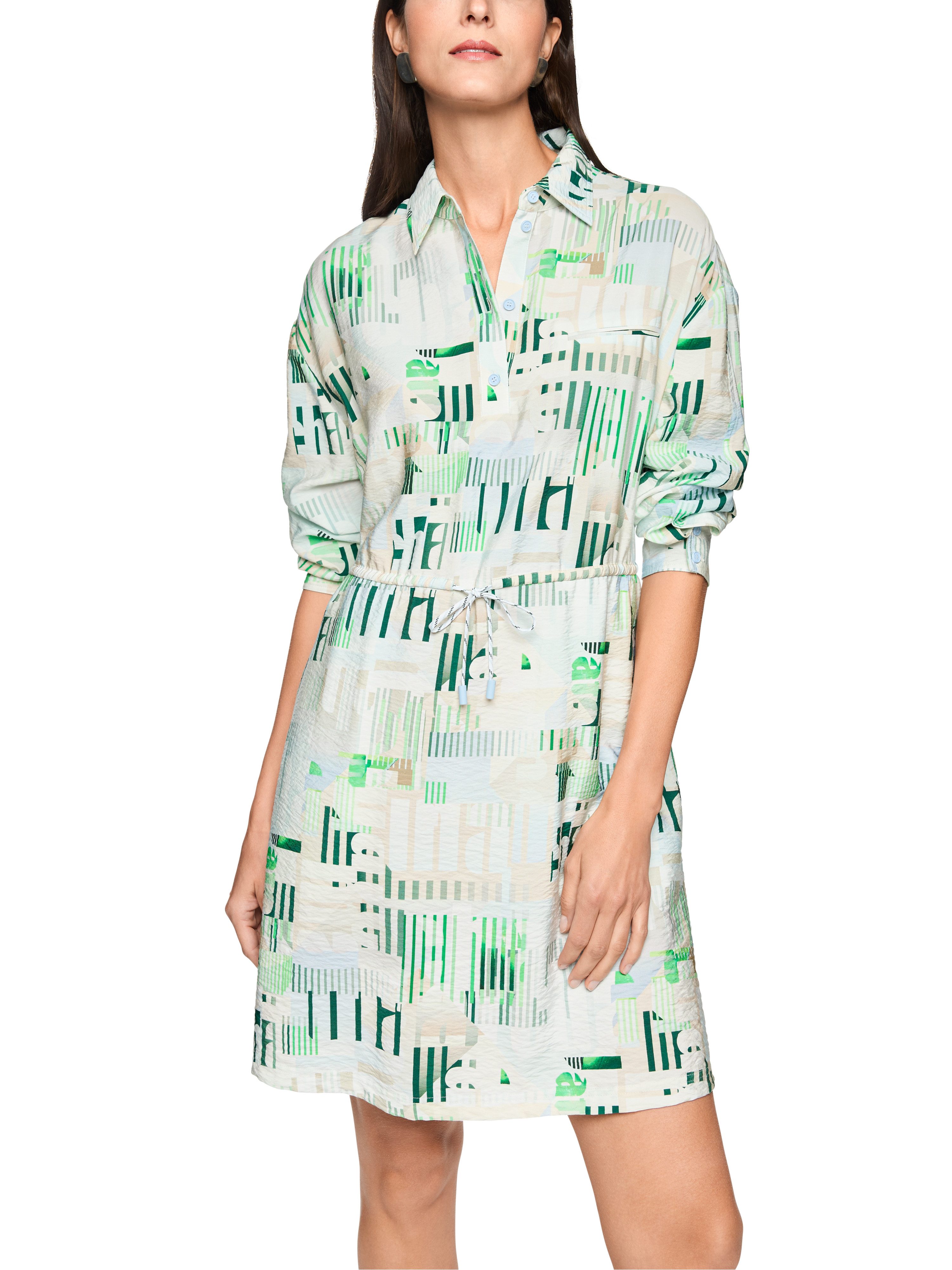 Marc Cain Hemdblusenkleid City Vibing Premium Damenmode sportiv, Minikleid, ohne Innenfutter