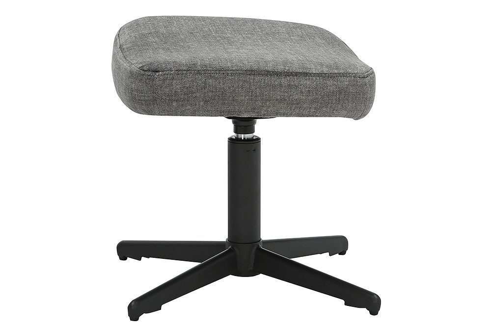 riess-ambiente Fußhocker VOGUE 45cm grau / schwarz - Samt, drehbar, Metallbeine, Modern (Einzelartikel, 1 St), Fußhocker im Industrial Design - ideal für Wohn- und Arbeitsbereiche