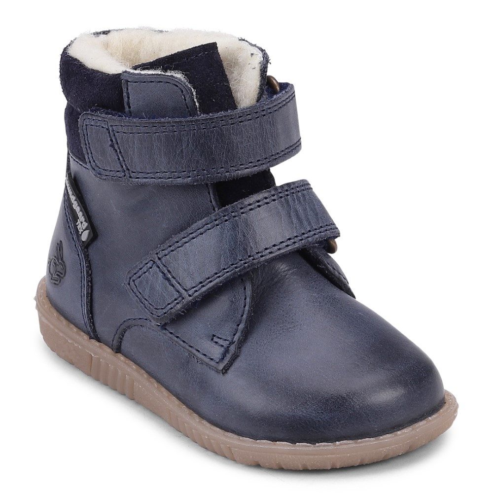 bundgaard Rabbit Klett Leder Stiefel Boot gefüttert blau-EUR 24 Stiefel