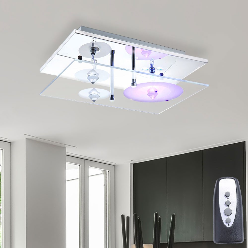 GLOBO LIGHTING LED Deckenleuchte, Leuchtmittel nicht inklusive, Kaltweiß, Warmweiß, Neutralweiß, Tageslichtweiß, Farbwechsel, Deckenleuchte Lampe Fernbedienung mit Farbwechsel Wohnzimmerleuchte