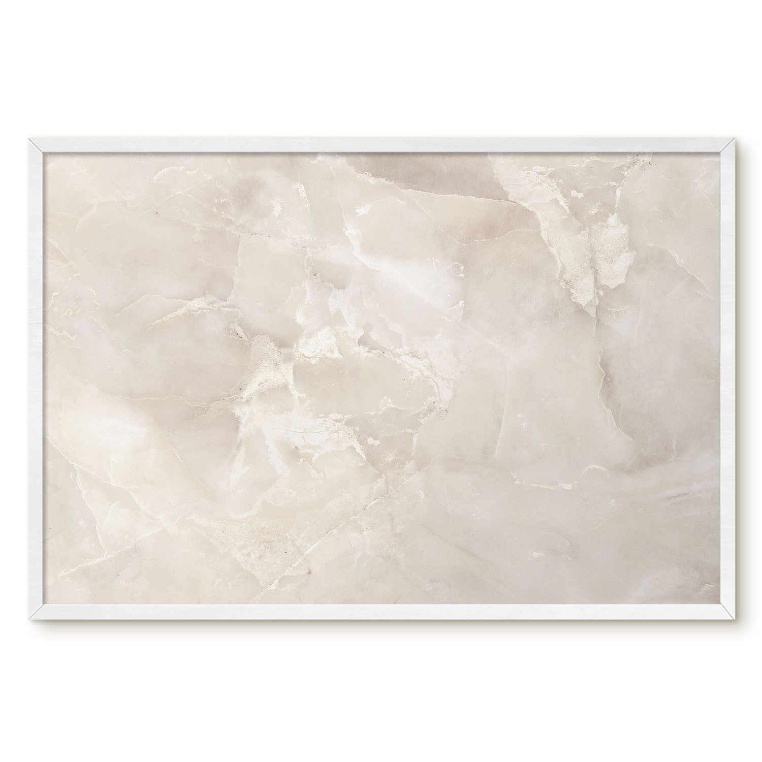 Tulup Magnettafel Stilvolle Magnettafel mit Rahmen als dekoratives Wohnaccessoire, Beige Marmor, Beige