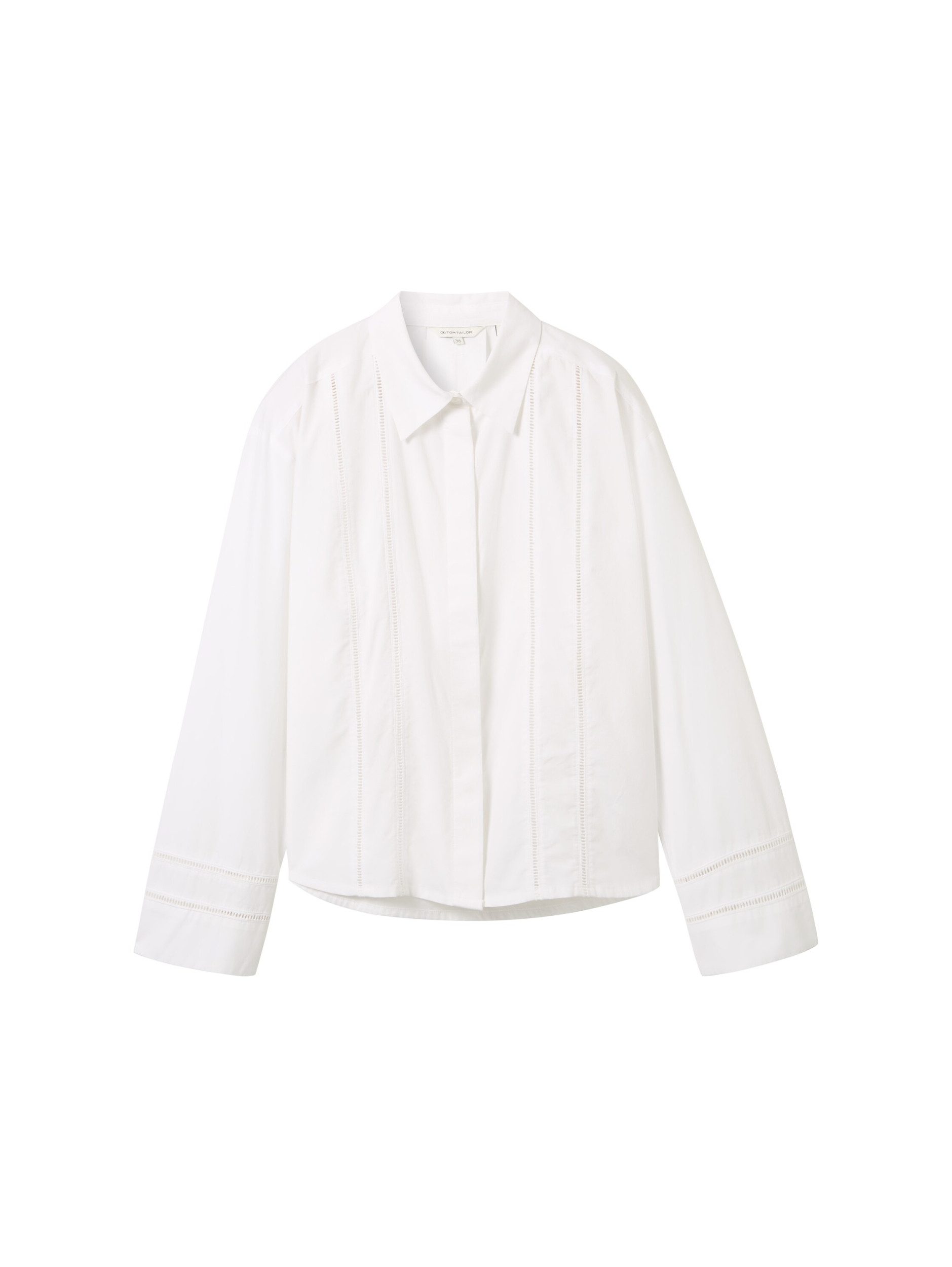 TOM TAILOR Schlupfbluse blouse with tape details, White