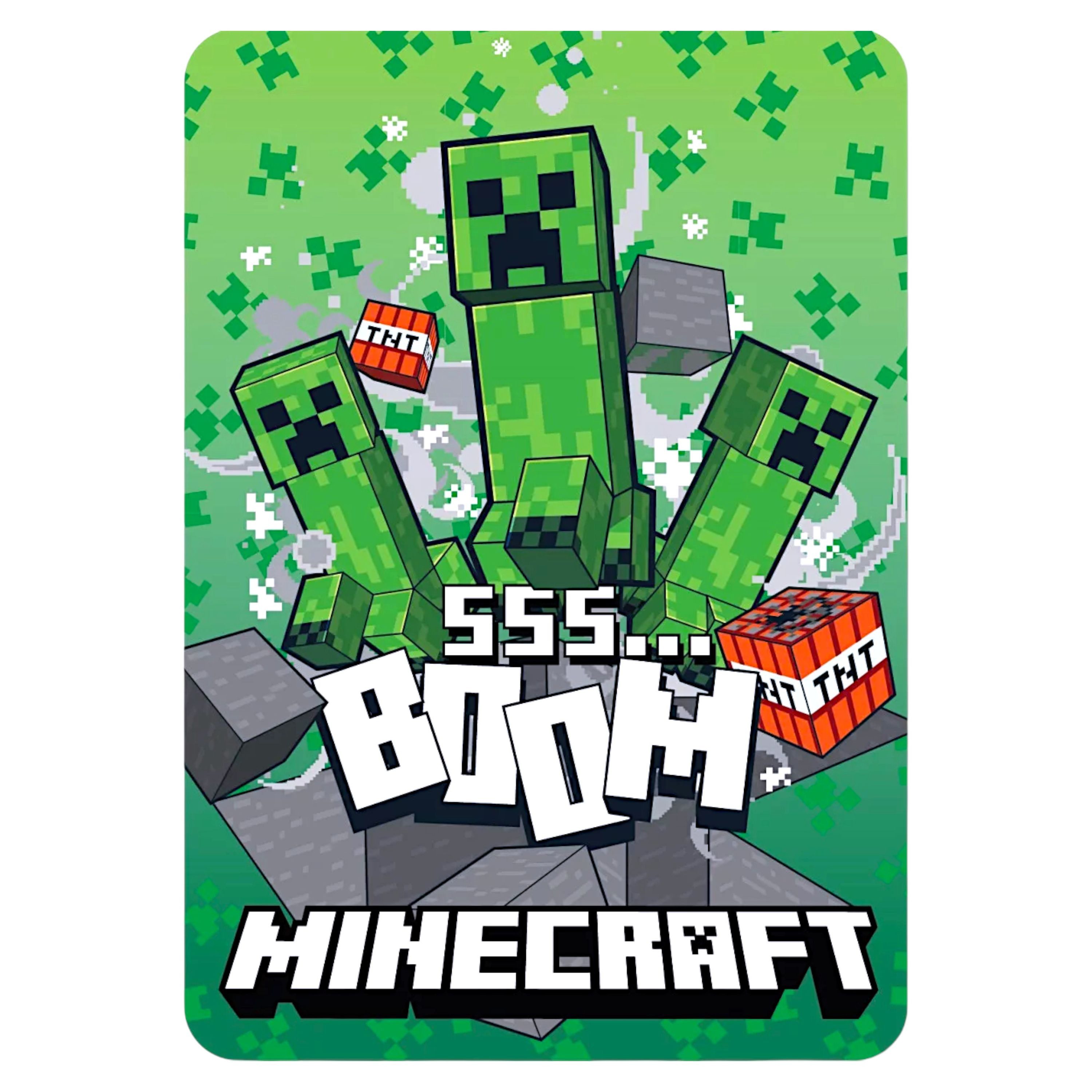Kinderdecke Creeper, Minecraft, Fleecedecke weiche Kuscheldecke 140 x 100 c günstig online kaufen