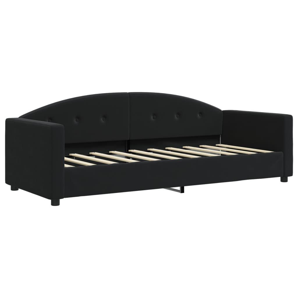 vidaXL Bett Tagesbett Schwarz 80x200 cm Samt