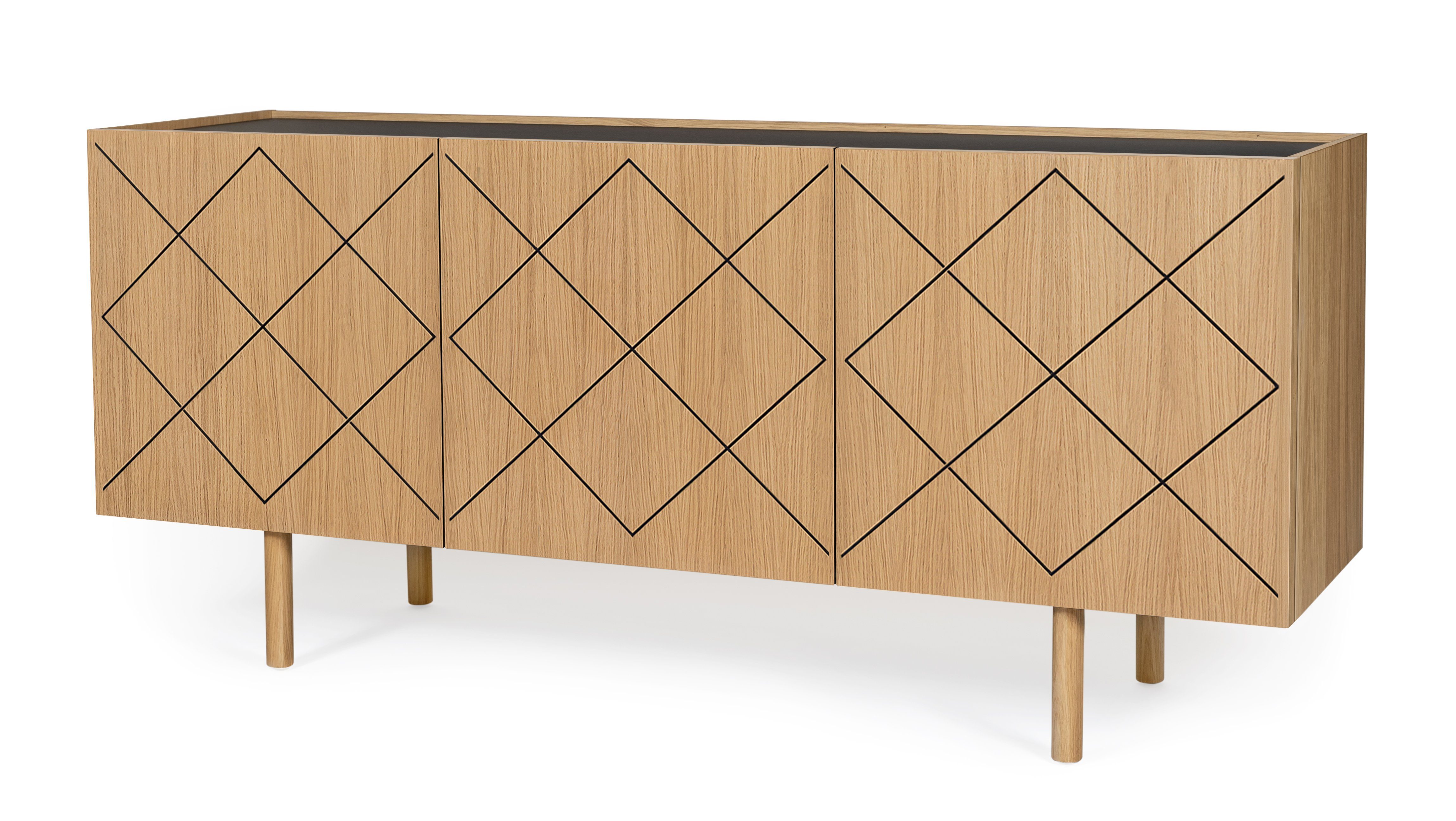 Woodman Kommode, Holzfurnier aus Eiche, Skandinavisches Design, FSC®-zertifiziert