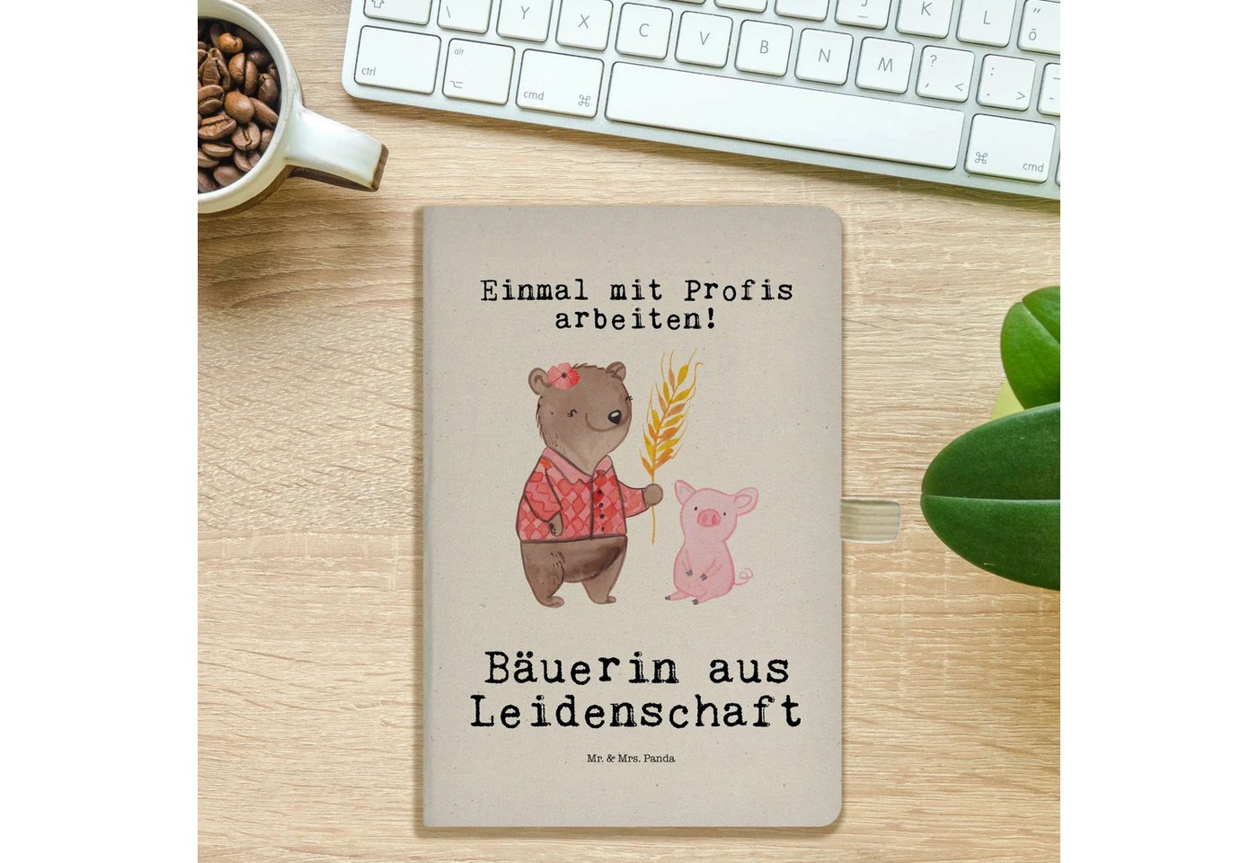 Thumbnail - Mr. & Mrs. Panda Notizbuch Bäuerin Leidenschaft - Transparent - Geschenk, A5 Notizbuch Damen, A5 Mr. & Mrs. Panda, Inspi...