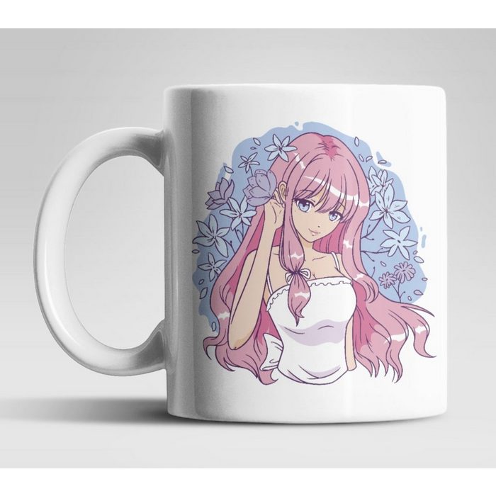 WS-Trend Tasse Anime Sweet Girl Kaffeetasse Teetasse mit Motiv Keramik 330 ml