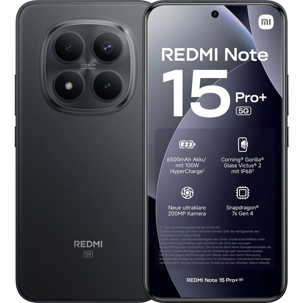 Xiaomi Redmi Note 15 Pro+ 5G 12GB+512GB Smartphone (17,34 cm, 200 MP Kamera)
