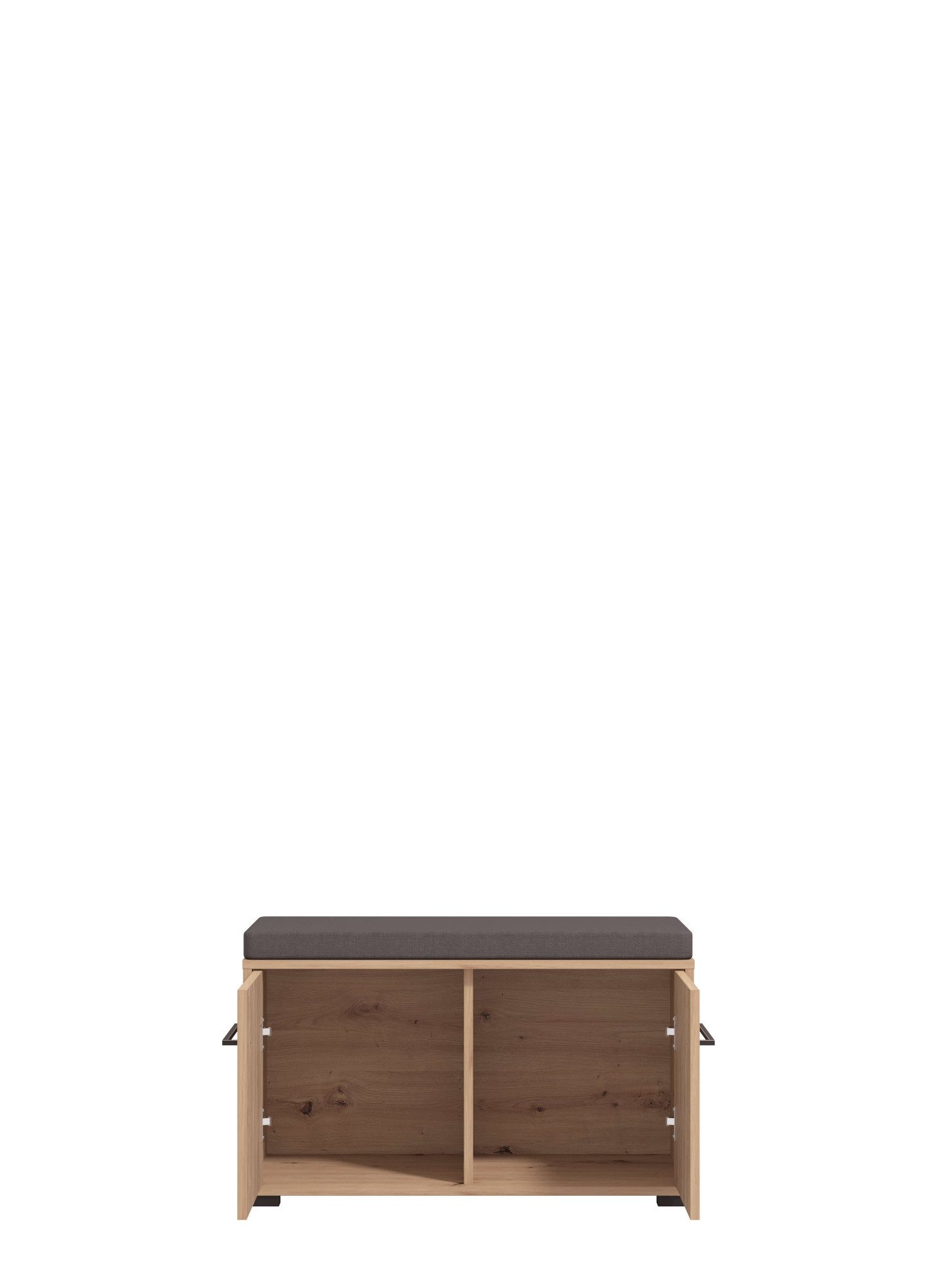 Home affaire Garderoben-Set Landes Flurmöbel, Dielenmöbel, Flurgarderobe Breite 134,5 cm, (Komplett-Set, 3-St), Front Artisan Eiche mit dekorativen schwarzen St – Bild 5 von 5