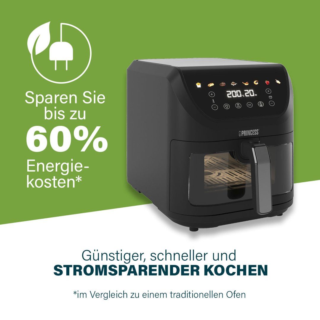 PRINCESS Heißluftfritteuse 01.182257.01.001, 2000 W, 8 l Volumen – 2000 W – Bild 3 von 5