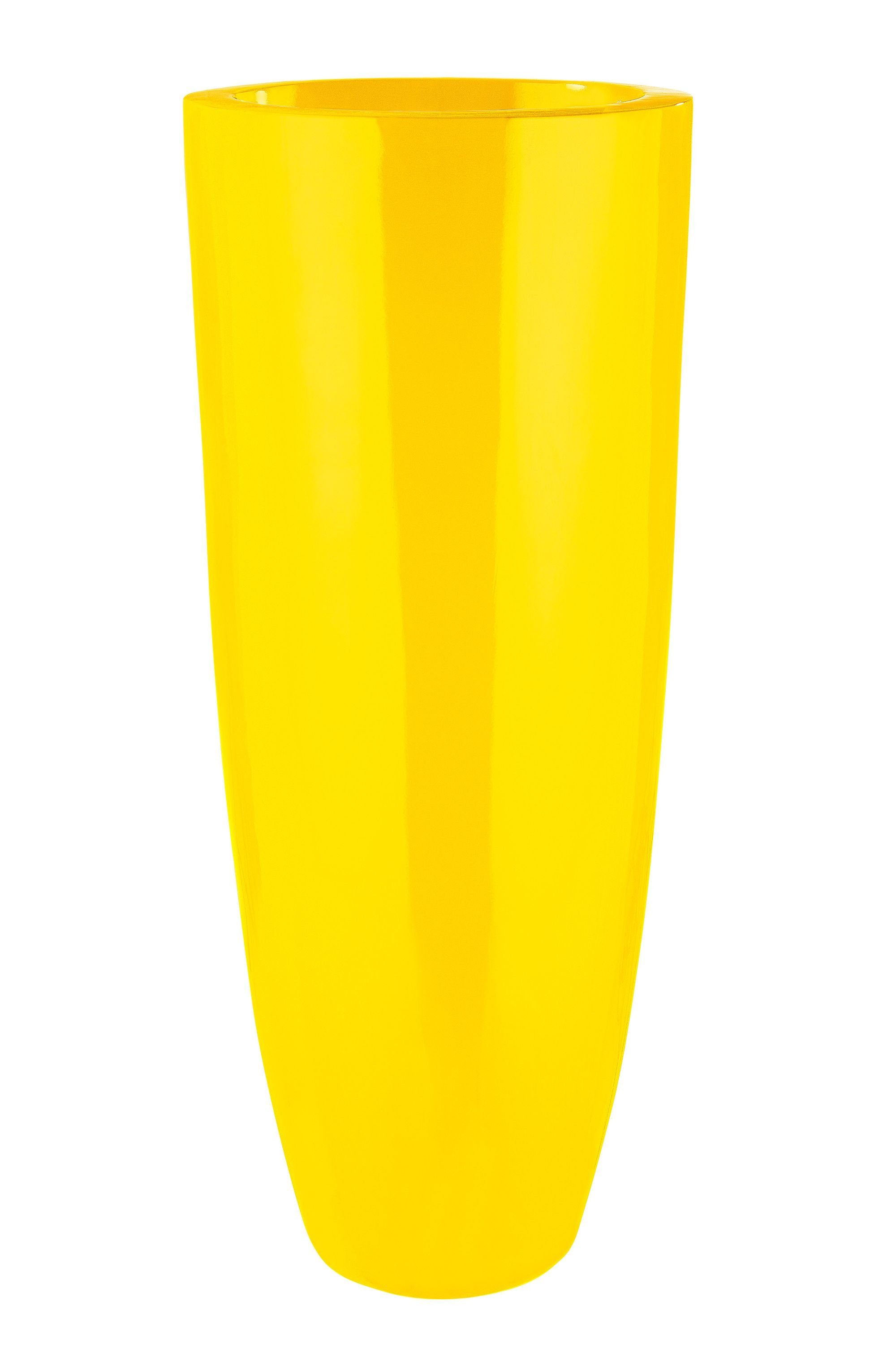 GILDE Blumentopf - x 36cm H. - Pflanzgefäß D. 92cm Konus GILDE gelb