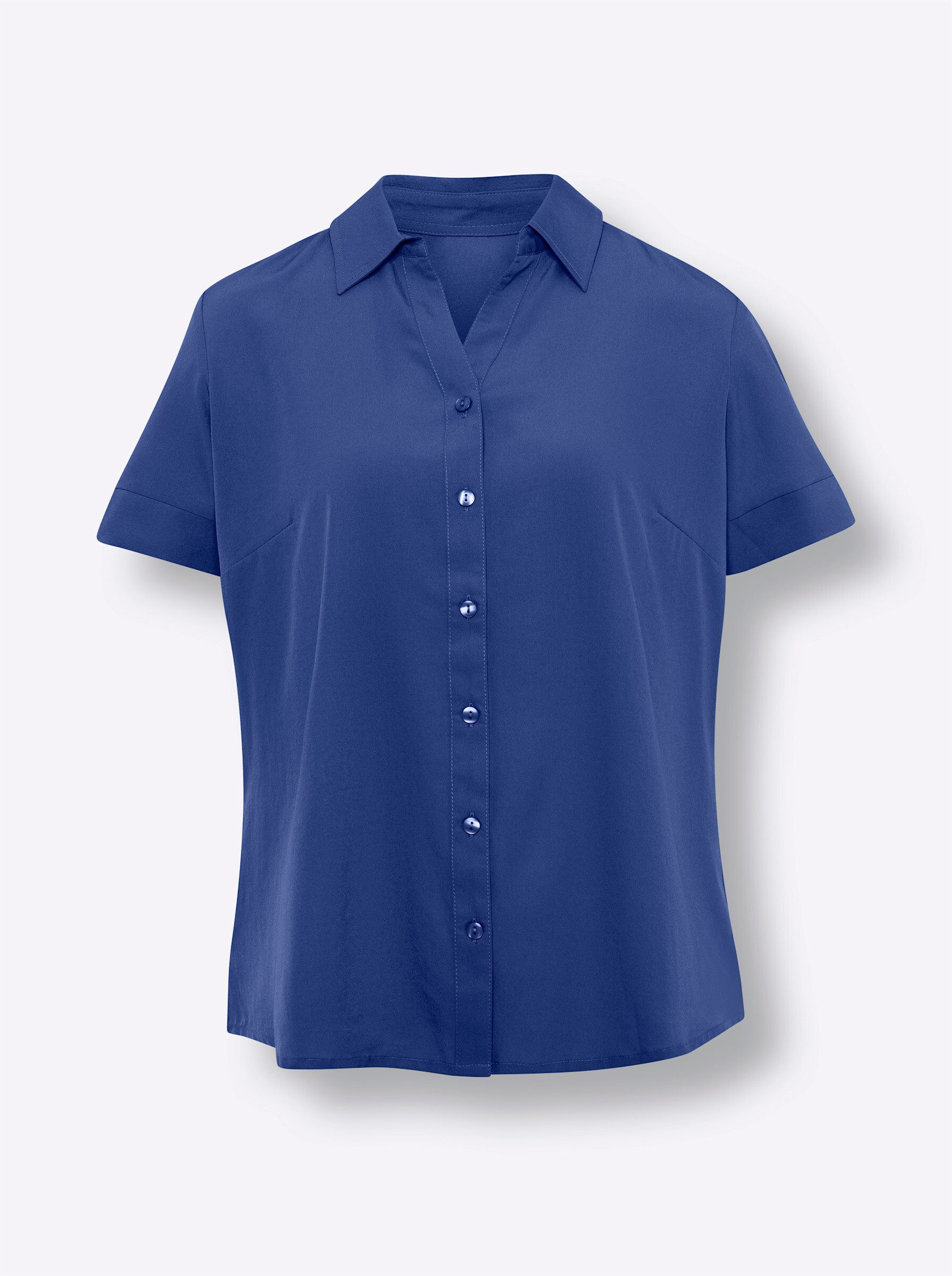 Sieh an! Klassische Bluse Hemdbluse Kurzarm
