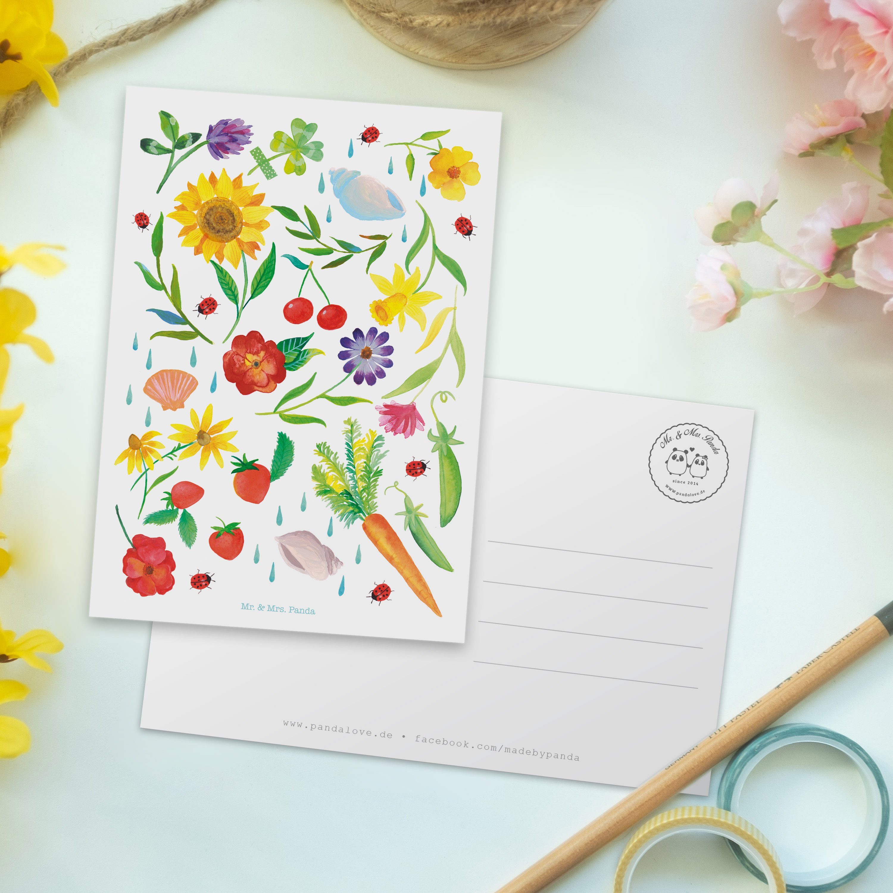 Mr. & Einladung, Mrs. Postkarte Sommer - Geschenkkarte, Naturliebhaber, Einladun Geschenk, Panda