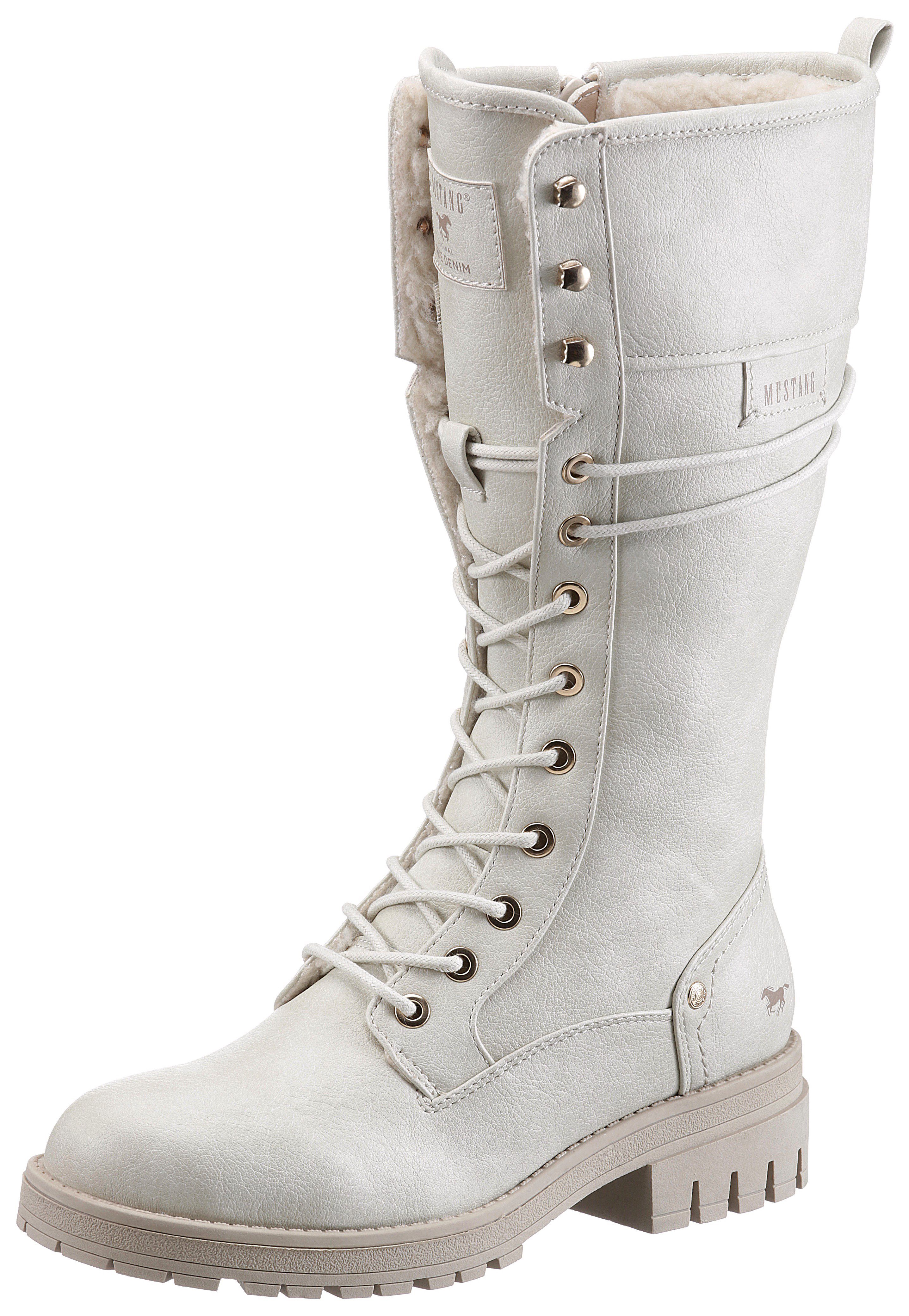 Mustang Shoes Winterstiefel variablen XS-Schaft mit offwhite