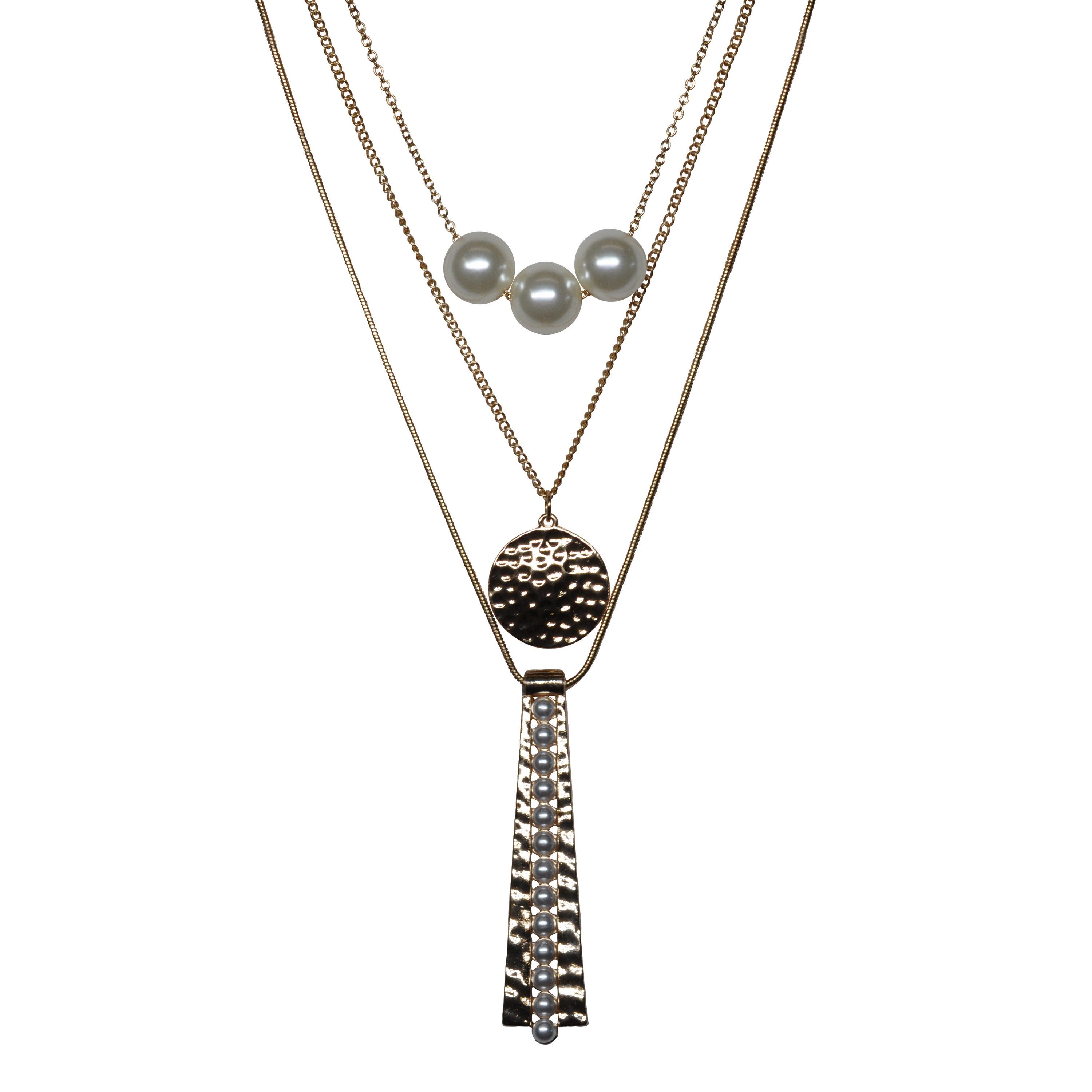 Firetti Schmuck Geschenk Multi-Row Longkette, mit Kunststoffperle