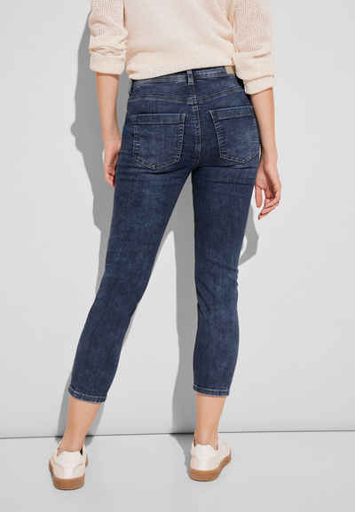 STREET ONE Slim-fit-Jeans in dunkelblauer Waschung