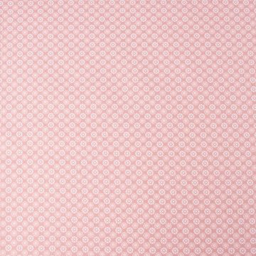 SCHÖNER LEBEN. Stoff Baumwollstoff Popeline Minimals Blümchen Kreis-Ornamente rosa 1,48m, allergikergeeignet