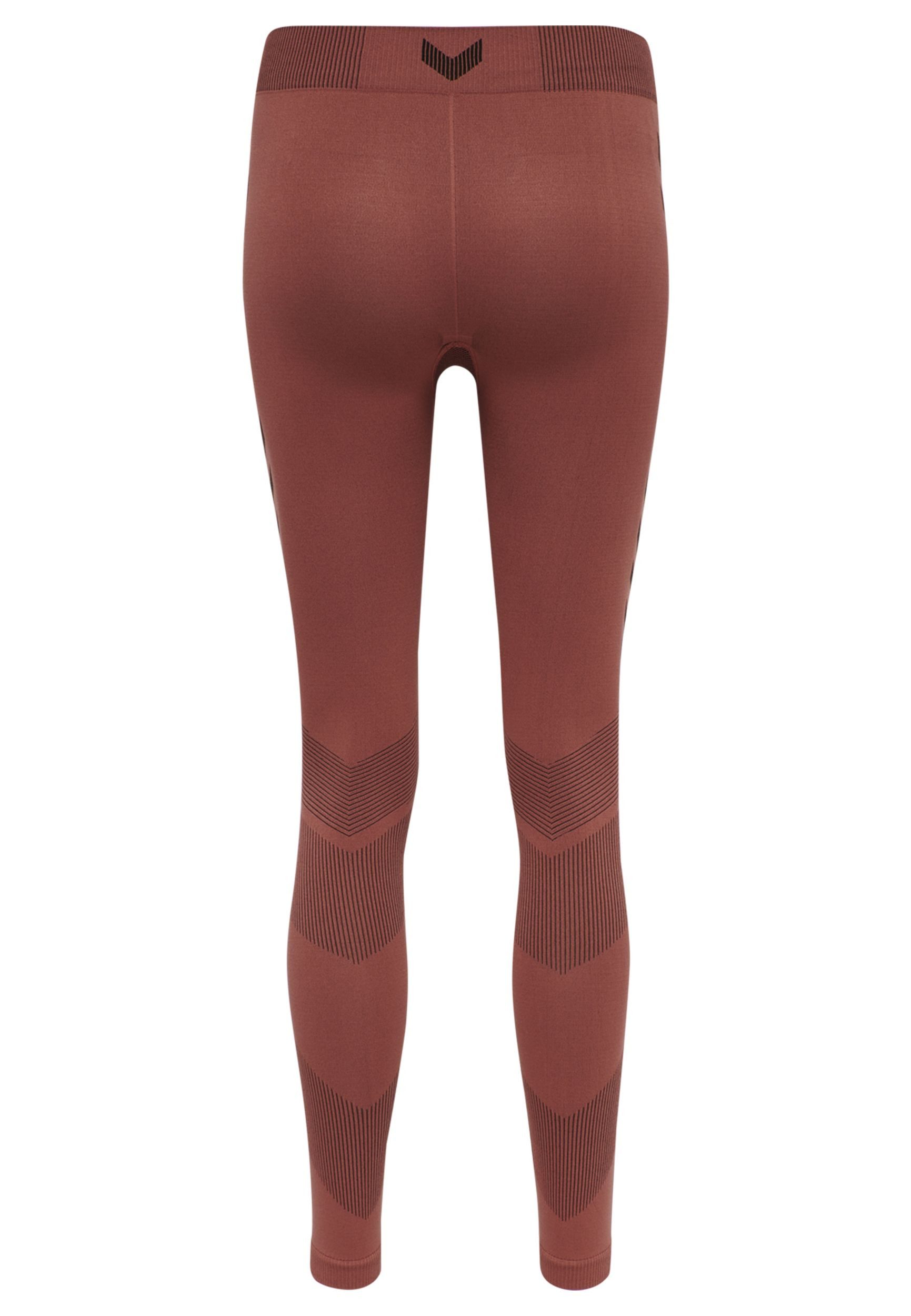 hummel Leggings Sportleggings Nahtlos Flexibel Enganliegend Sportlich für Skinny fit elastisch zum Binden ideal für Basic Enge Passform