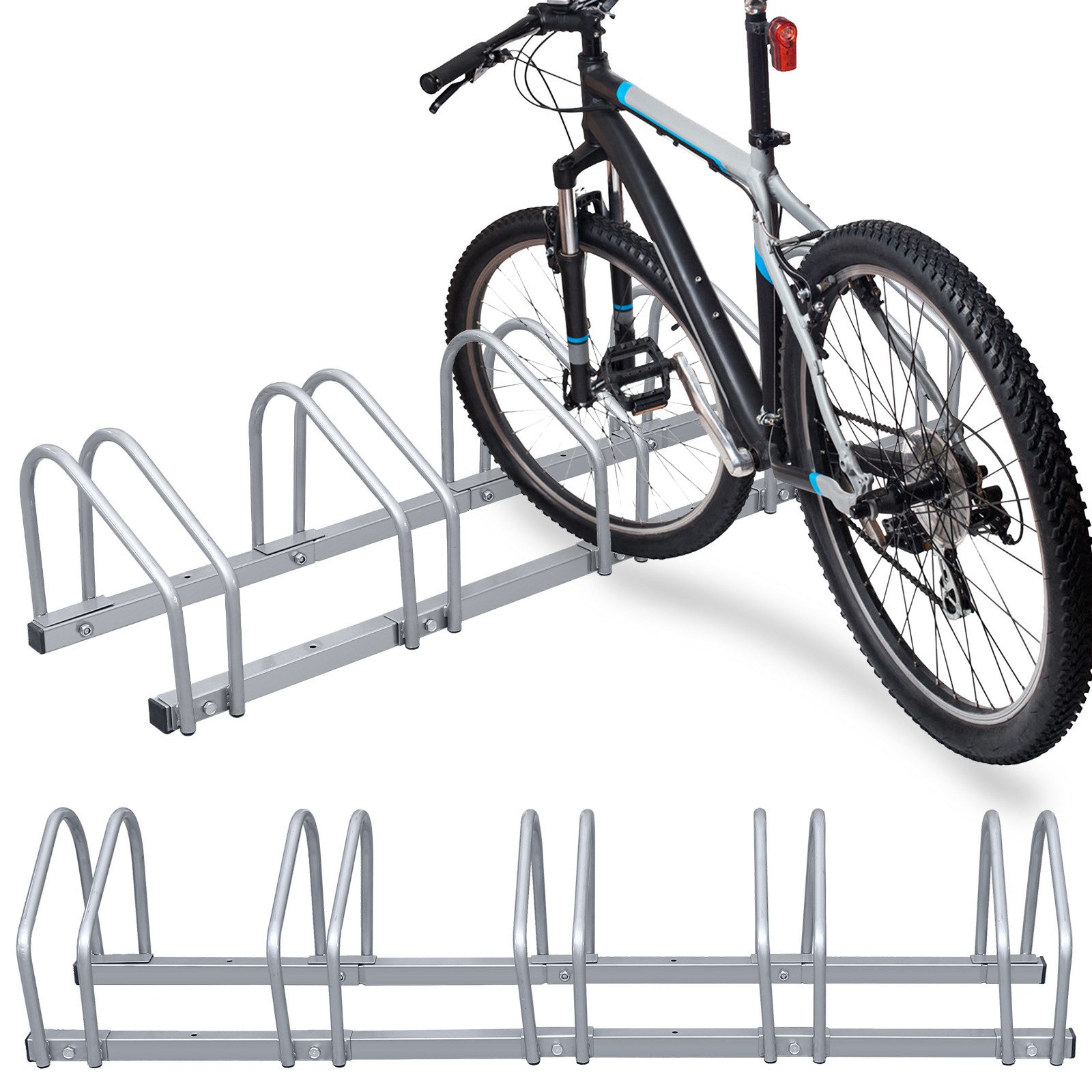 Fahrradständer Fahrradständer mit 5 Fahrräder 130cm Bodenständer Aufstellständer