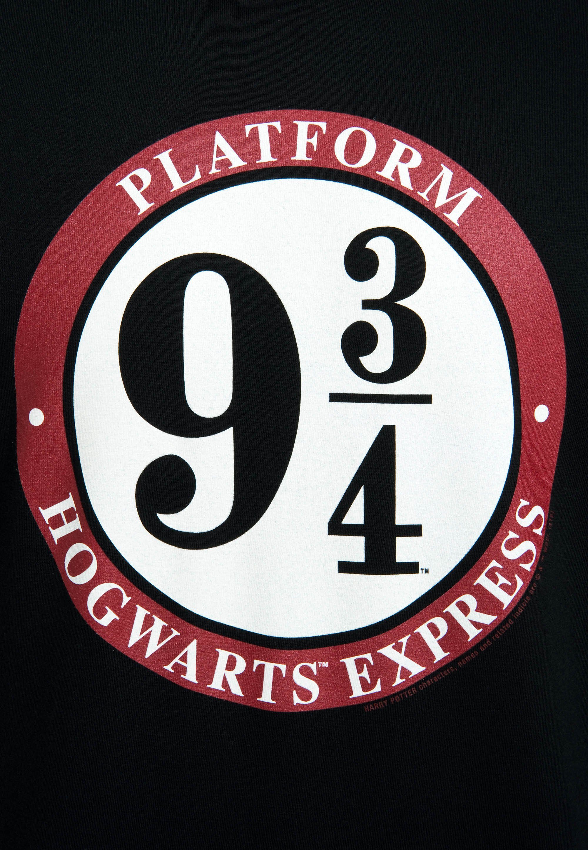 T-Shirt LOGOSHIRT - mit 3/4 Hogwarts 9 Potter Harry Harry Platform Potter Express-Motiv