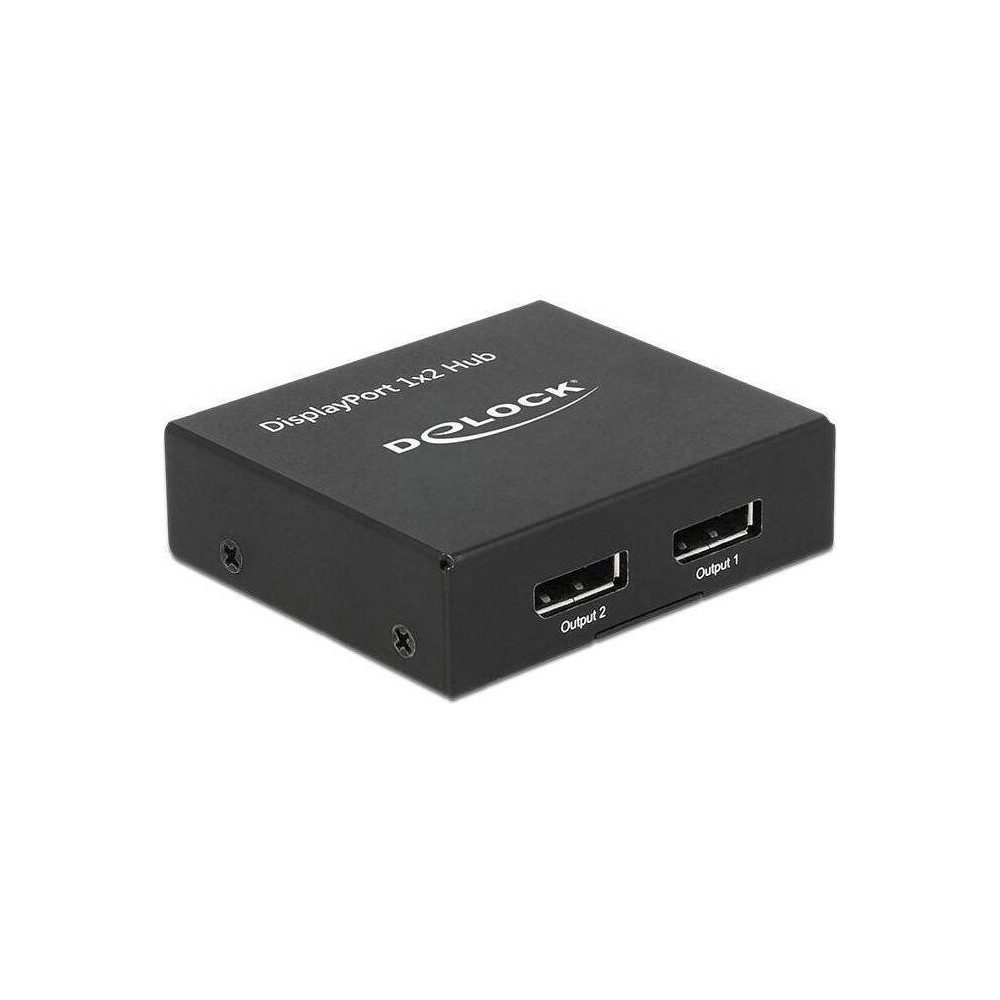 DeLOCK DP Splitter 1.2 > 2x DP 4K, schwarz Audio- & Video-Adapter