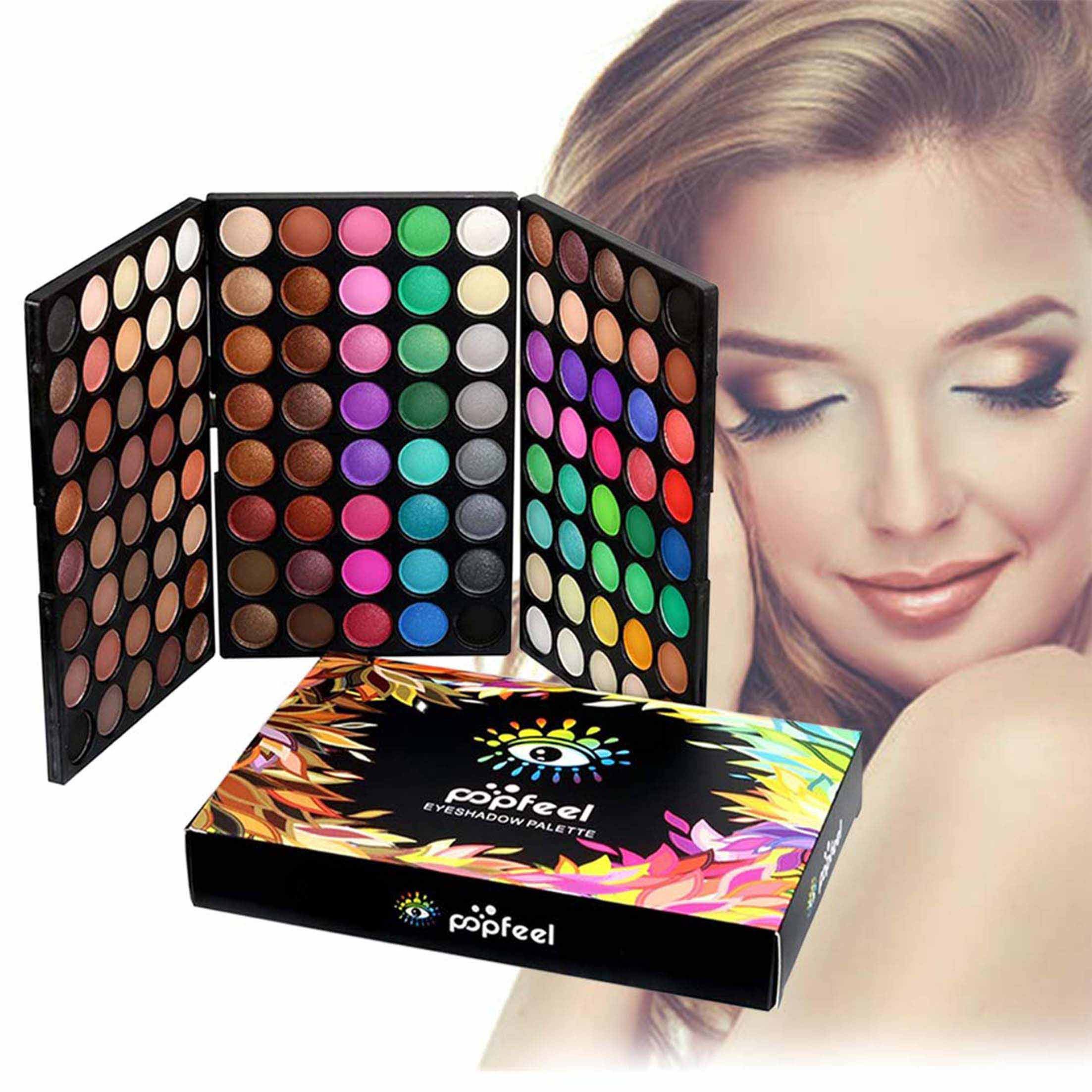 KINSI Lidschatten-Palette Makeup, 120 Farben Lidschattenpalette, Bühnenschminke, Cosplay, Perlglanzmatter, mehrfarbiger Lidschatten, für Anfänger und Profis