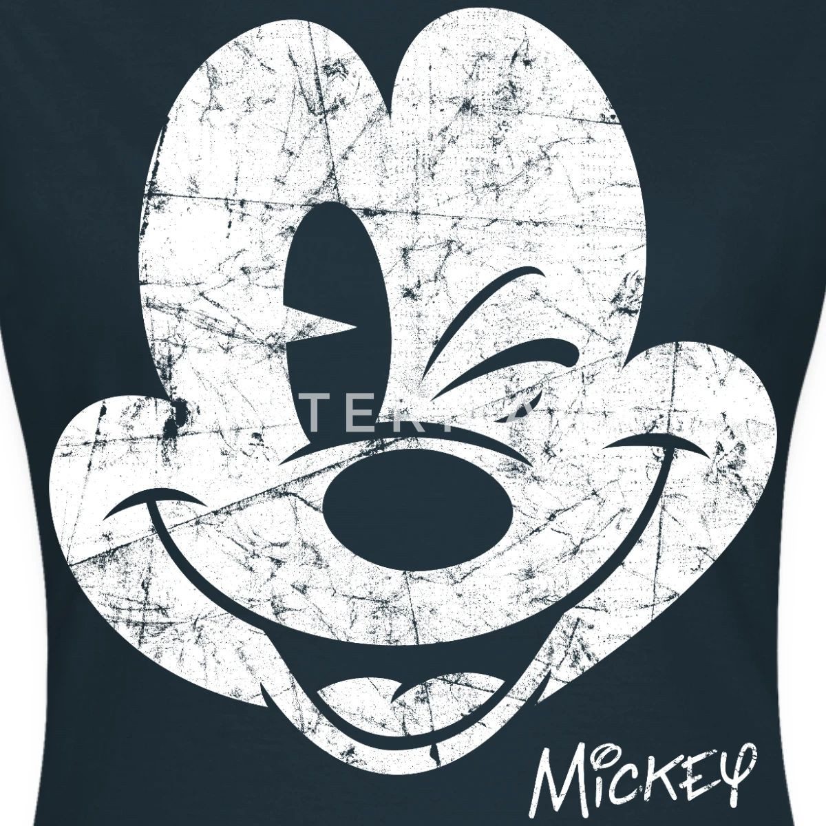 Spreadshirt T-Shirt Mickey & Minnie Retro Mickey Mouse Zwinkernd Frauen T-Shirt (1-tlg) Slim Fit, fällt klein aus