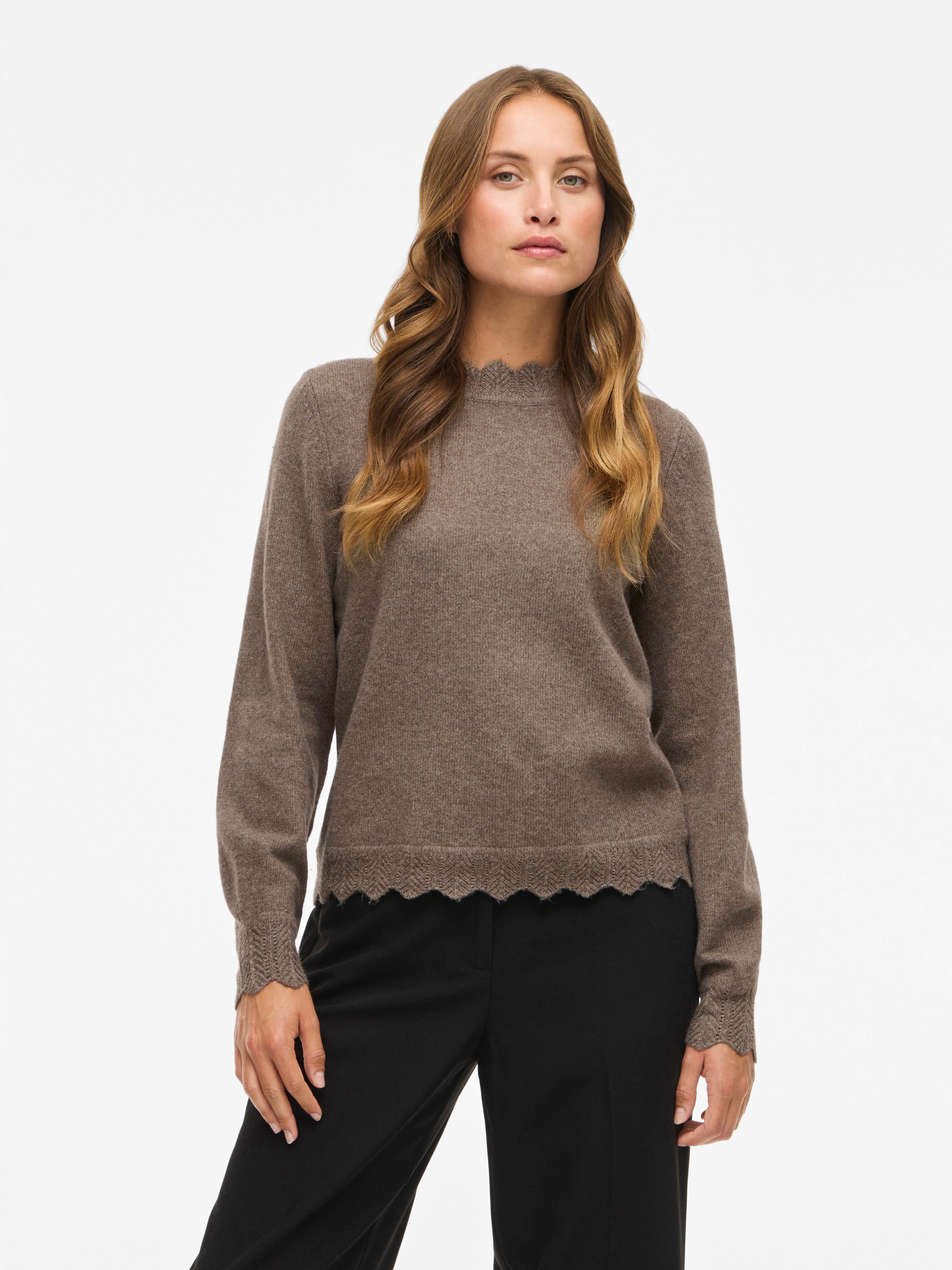 Vila Strickpullover VINIKOLINA O-NECK L/S KNIT günstig online kaufen