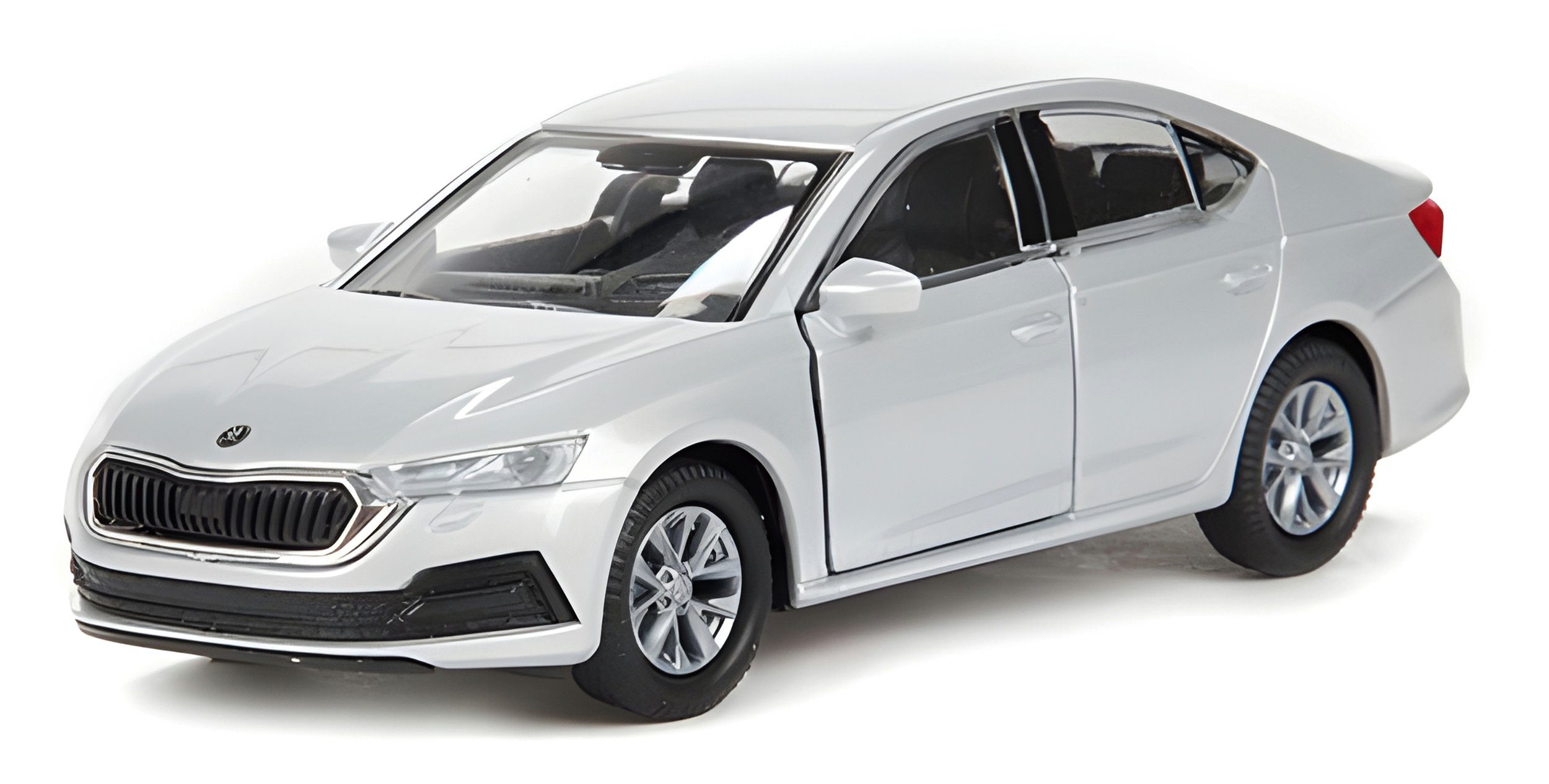 Modellauto SKODA Octavia IV Modellauto 12cm aus Metall 99 (Silber-Metallic)