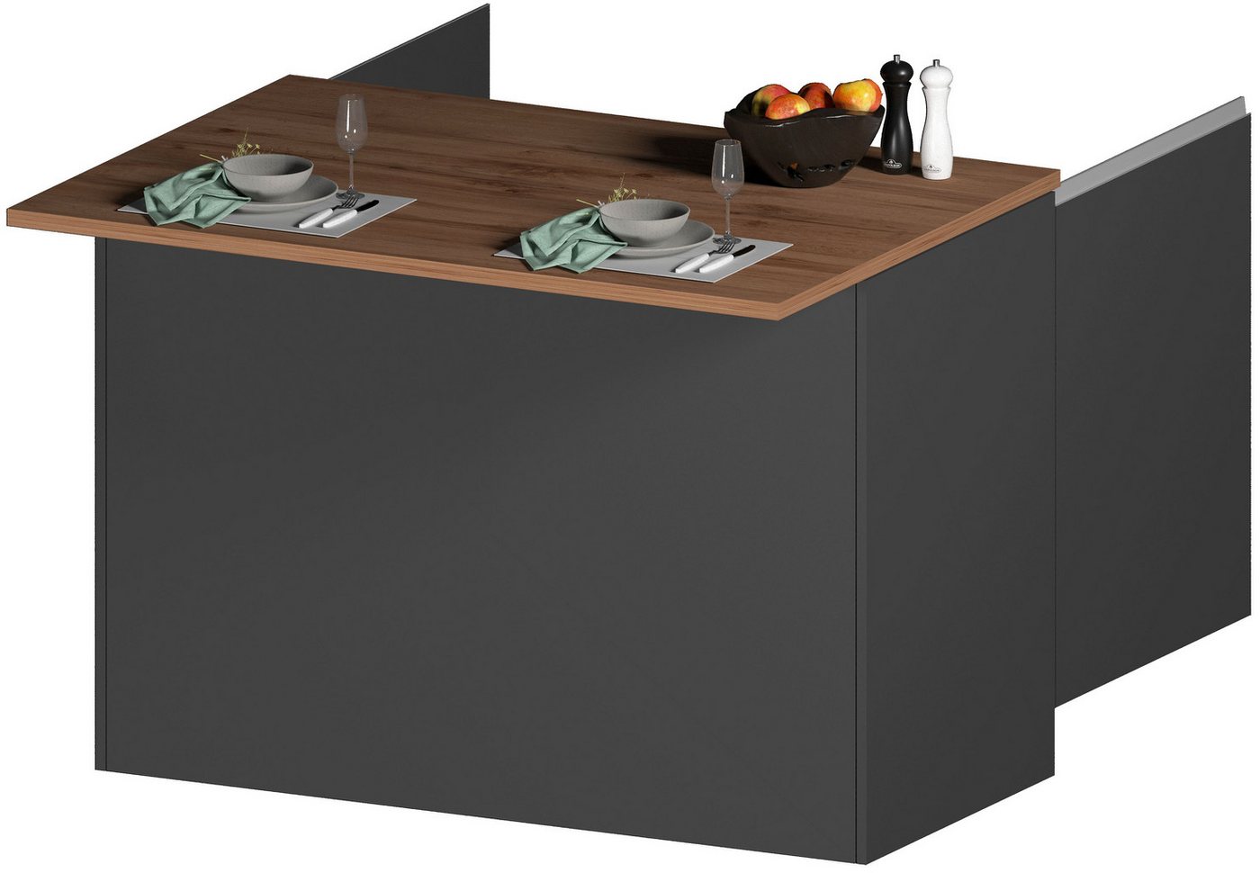 KOCHSTATION Kücheninsel KS-Sole, Breite 125 cm, mit 2 Türen