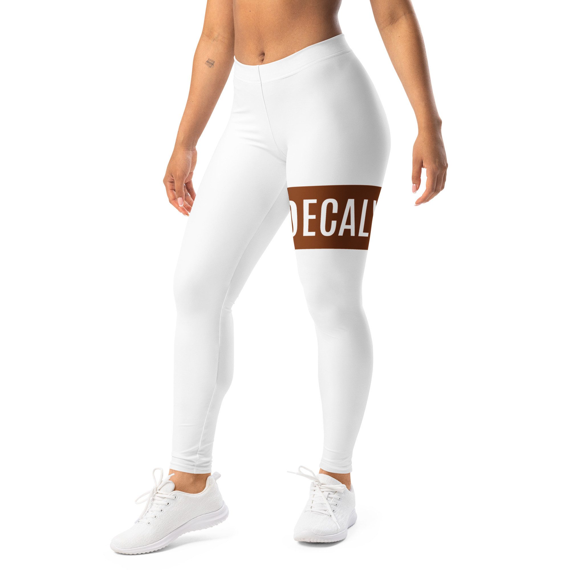 DECALVIBES Funktionsleggings Damen Leggings Basic Urban Side Bronze Blickdicht, 4-Wege-Stretch, elastischer Bund, weiches Material