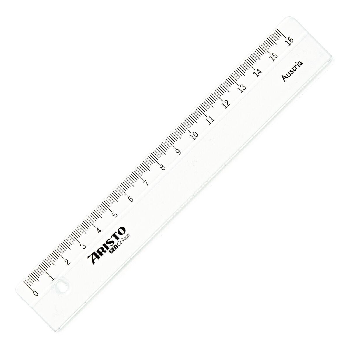 ARISTO Lineal GEOCollege AR23017, mit Millimeter-/ Zentimeter-Skala und Tuschekante