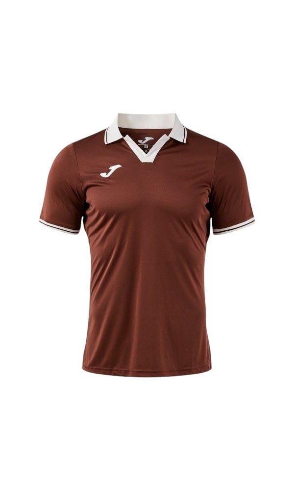 Joma Poloshirt Galaxy (100% rec. Polyester, leicht, atmungsaktiv) braun/beige Herren