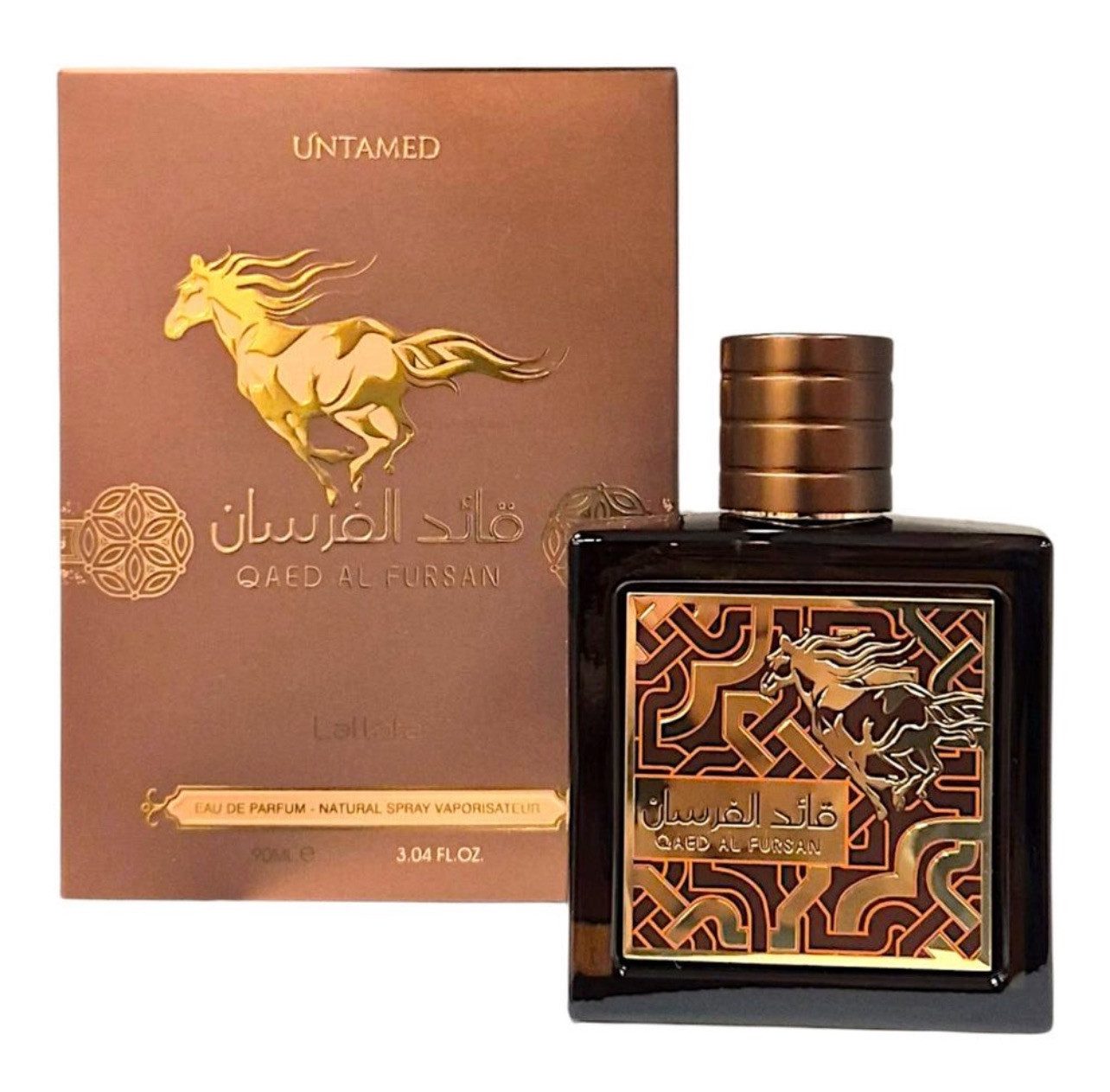 Lattafa Eau de Parfum Qaed Al Fursan & Qaed al Fursan Untamed, 90 ml, Herrenduft, Starkes Sillage, Hohe Haltbarkeit