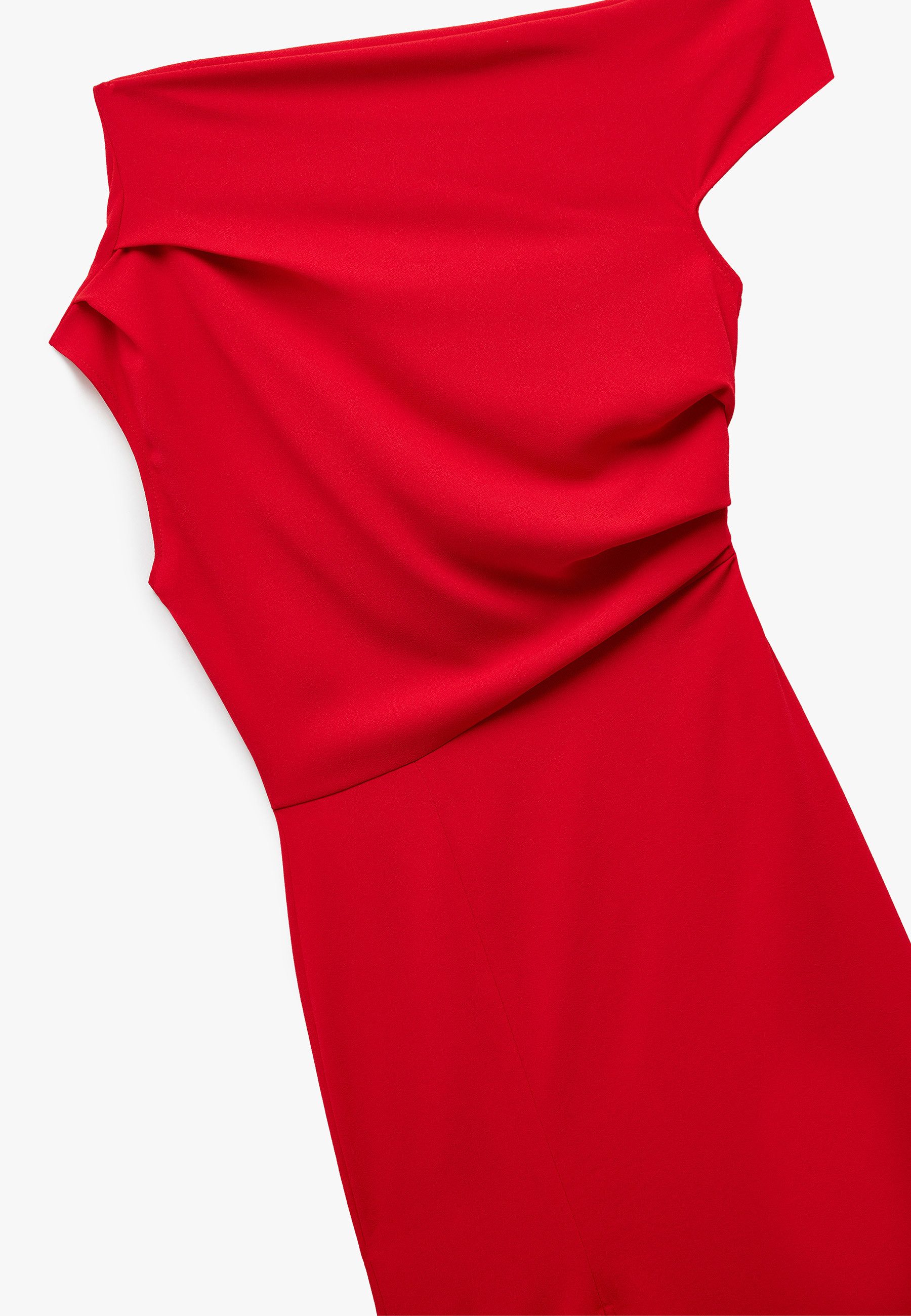 Koton Badekleid Mit Vorderem Schlitzdetail Drapiert Midikleid