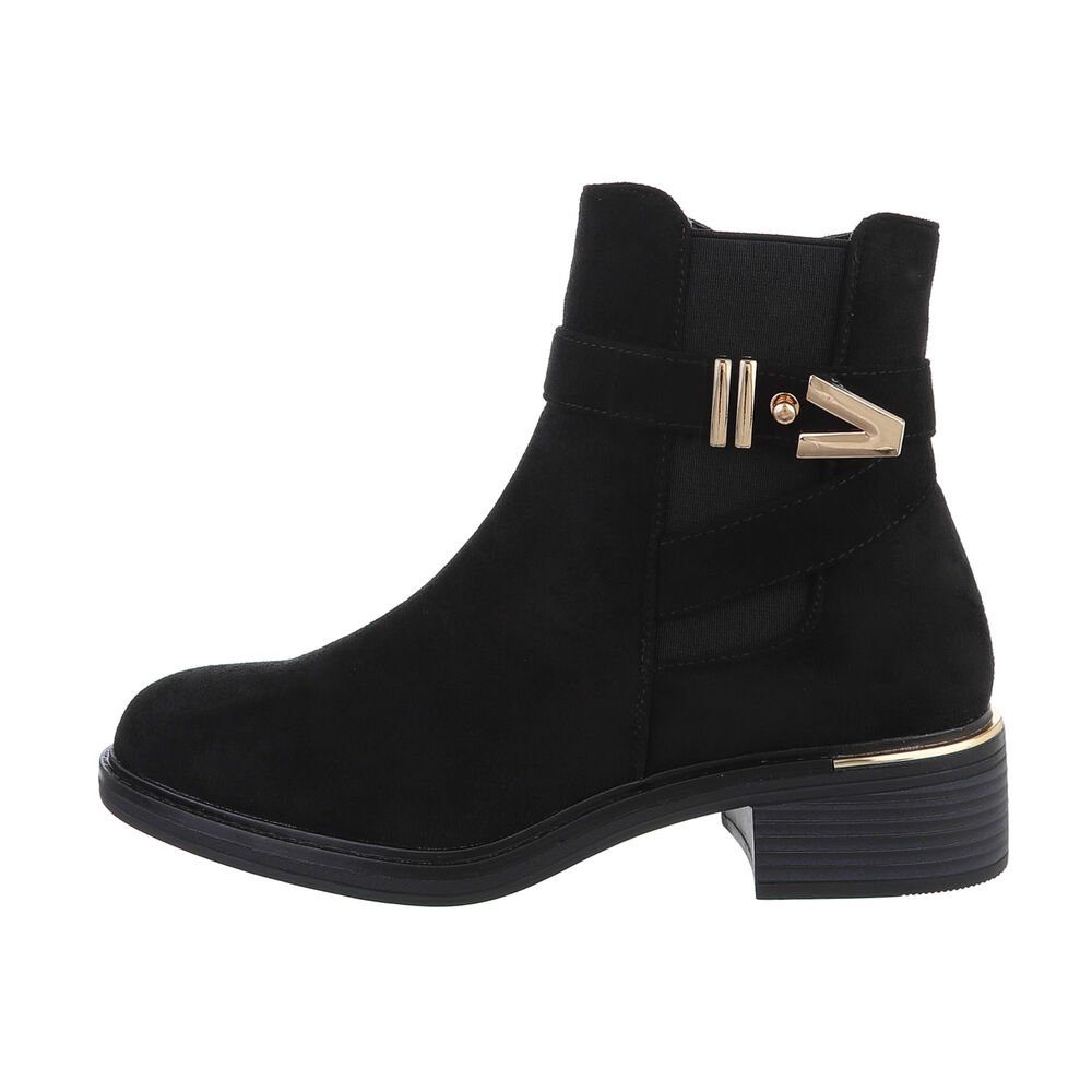 Ital-Design Damen Freizeit Stiefelette