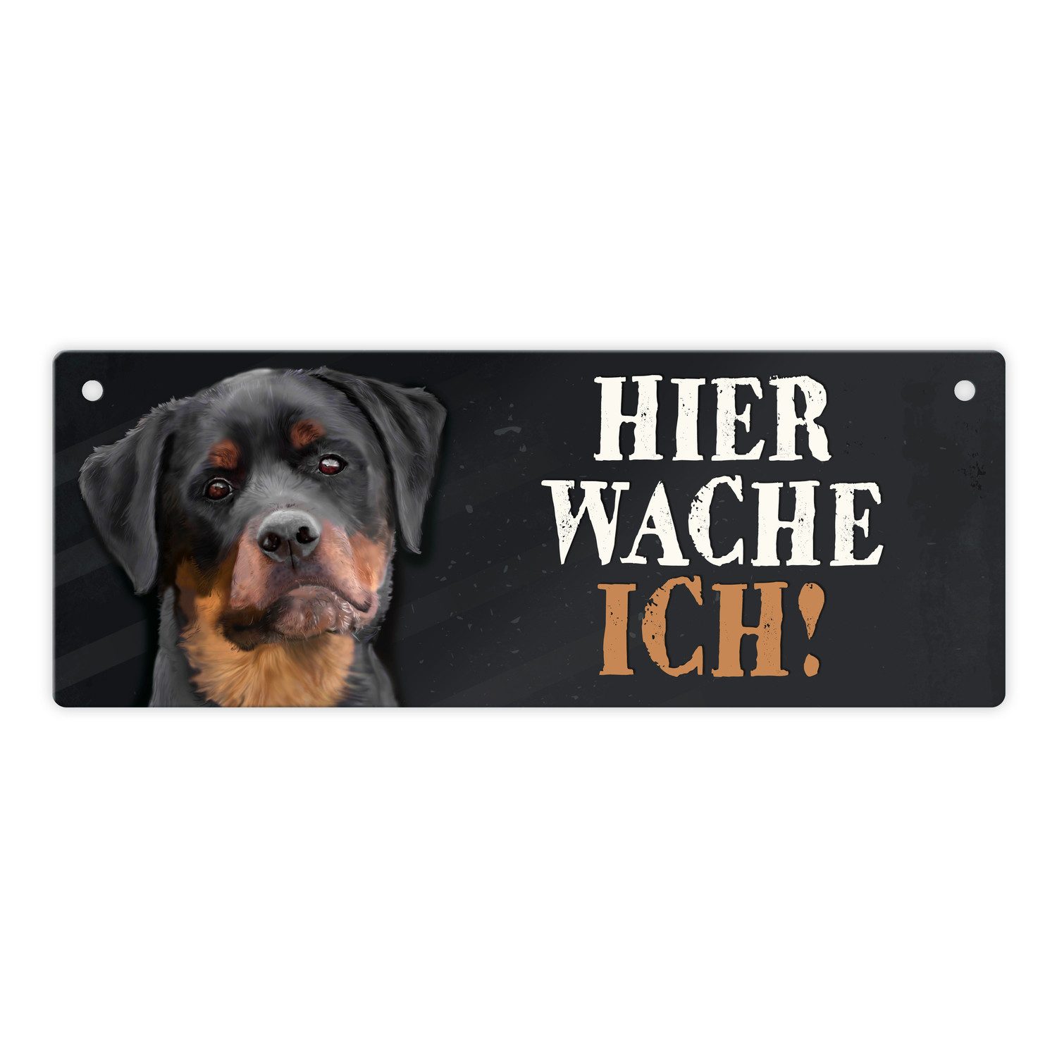 speecheese Metallschild Metallschild mit Rottweiler Motiv und Spruch