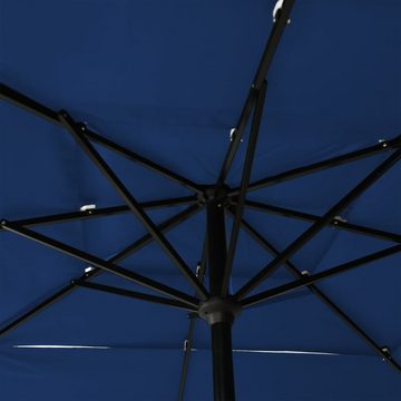 furnicato Sonnenschirm mit Aluminium-Mast 3-lagig Azurblau 2,5x2,5 m