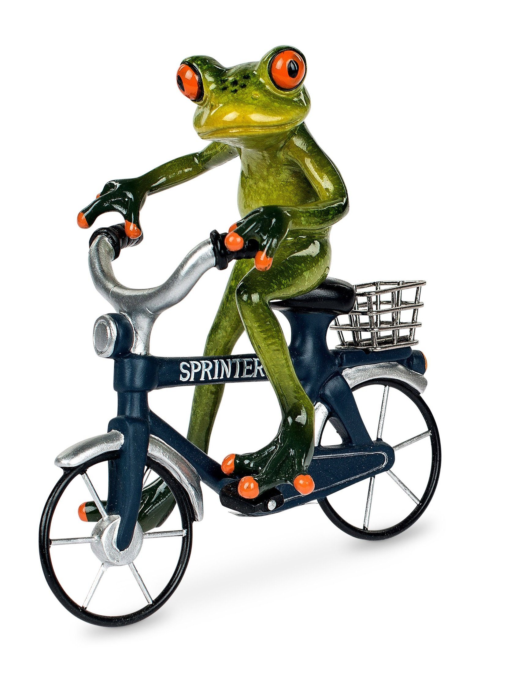 formano Dekofigur Frosch auf Fahrrad rot oder blau Dekofigur Froschhausen günstig online kaufen