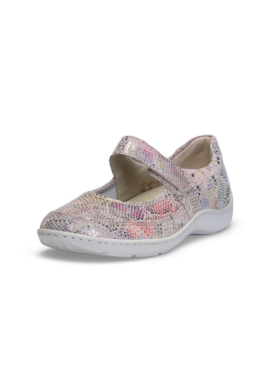 vitaform Damenschuhe Mary-Jane Leder/Stretch Ballerina