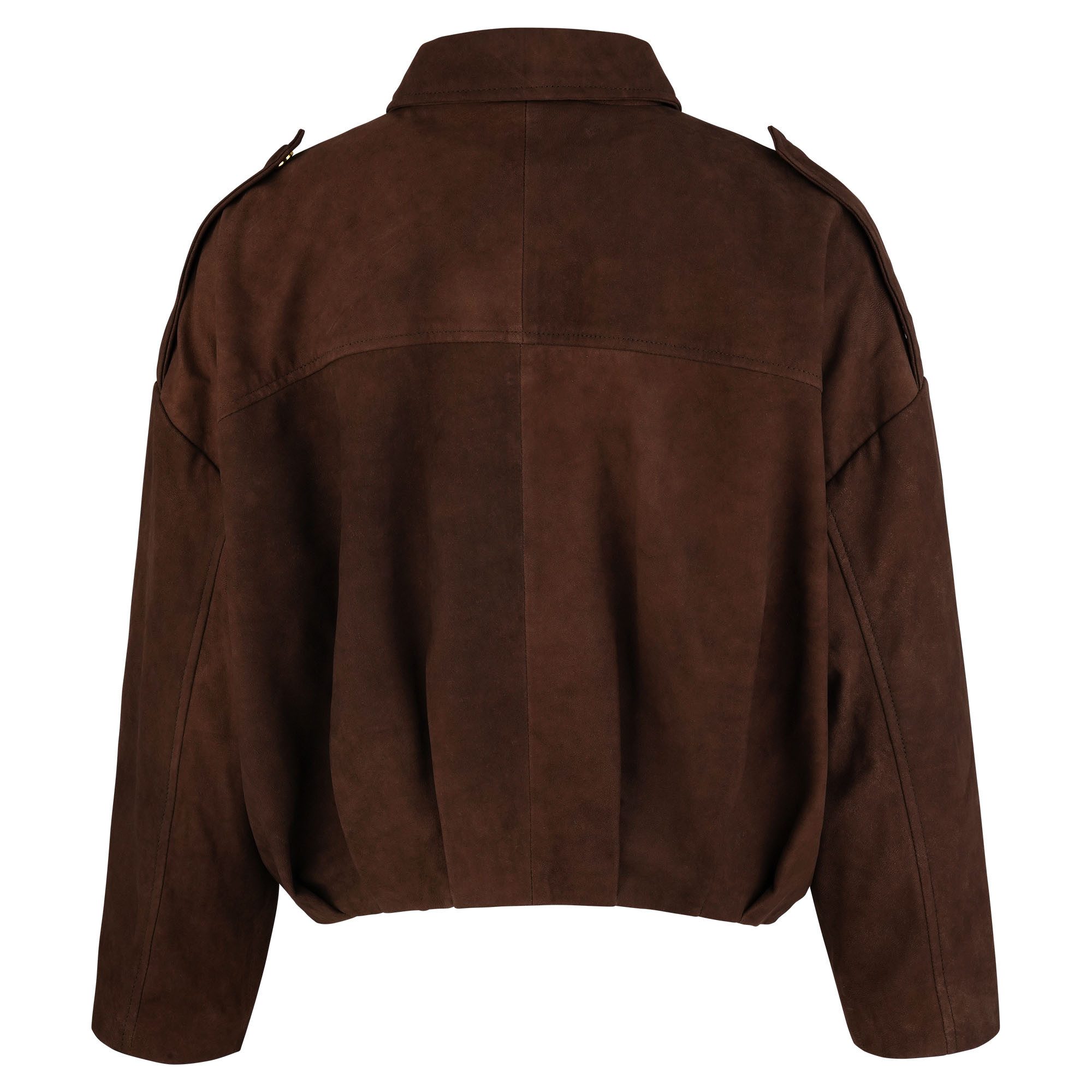 trueprodigy Lederjacke Naeko Bomberjacke mit gerafftem Saum – Bild 5 von 5