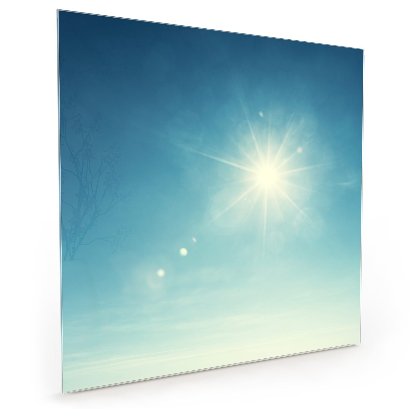 Primedeco mit Motiv Sonne Küchenrückwand Himmel Spritzschutz und Glas Küchenrückwand